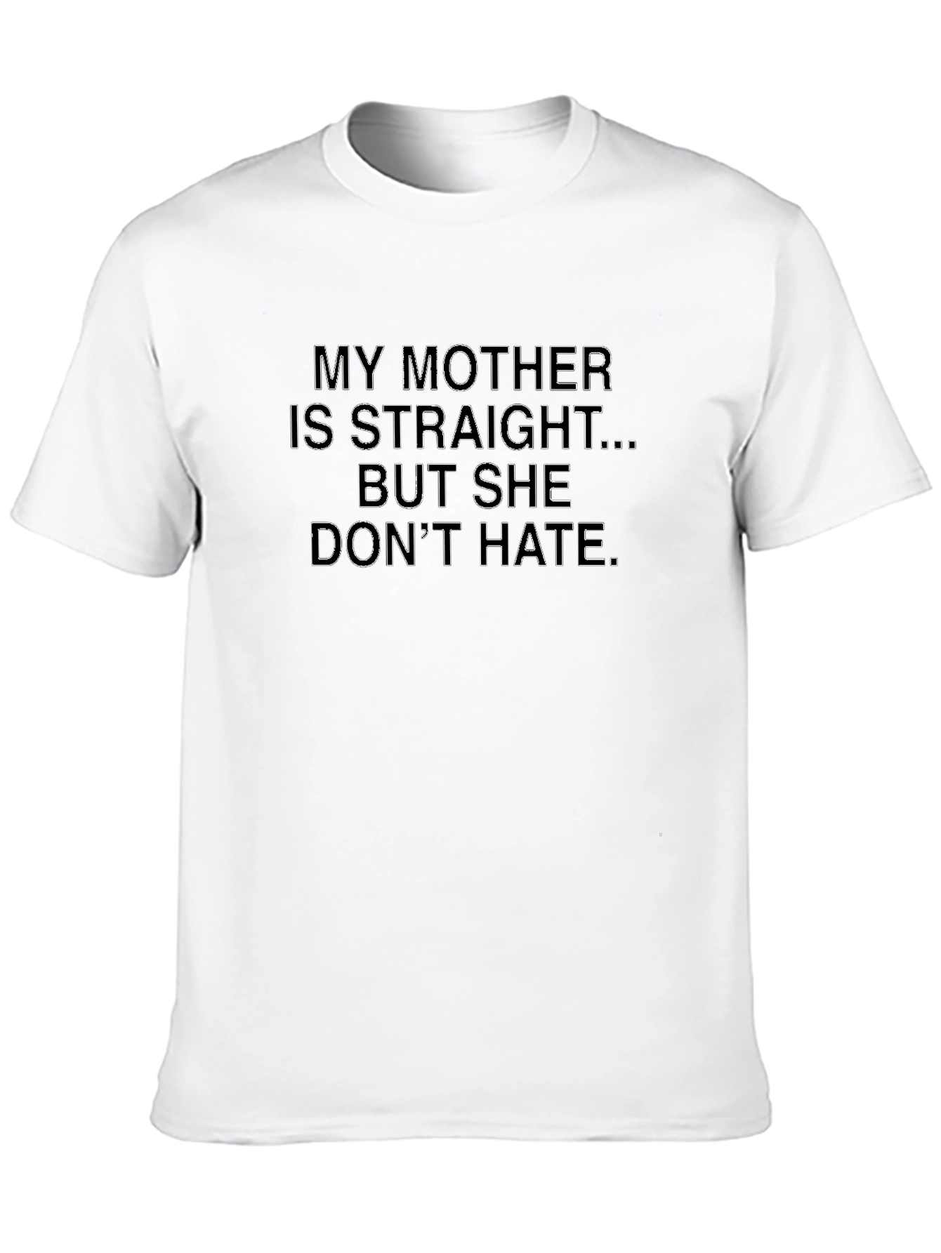My Mother is Straight Graphic Tee - Black