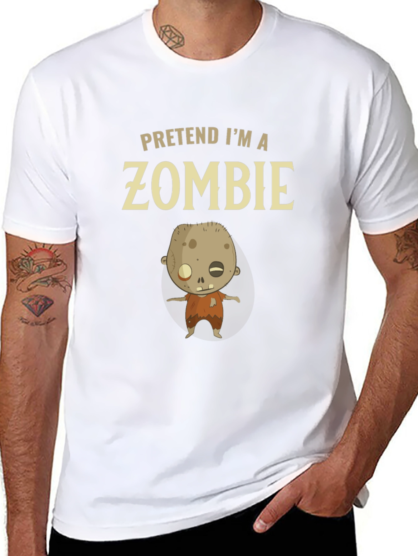 Pretend Im a Zombie T-Shirt - Funny Halloween Costume