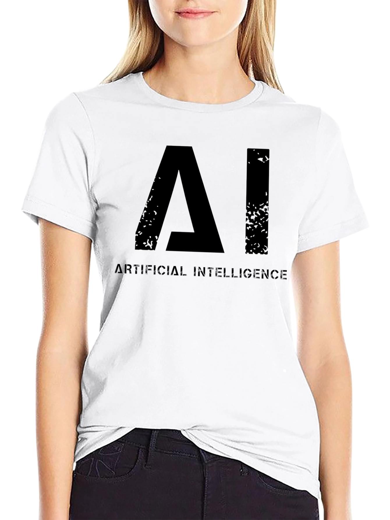AI Artificial Intelligence Graphic Black T-Shirt