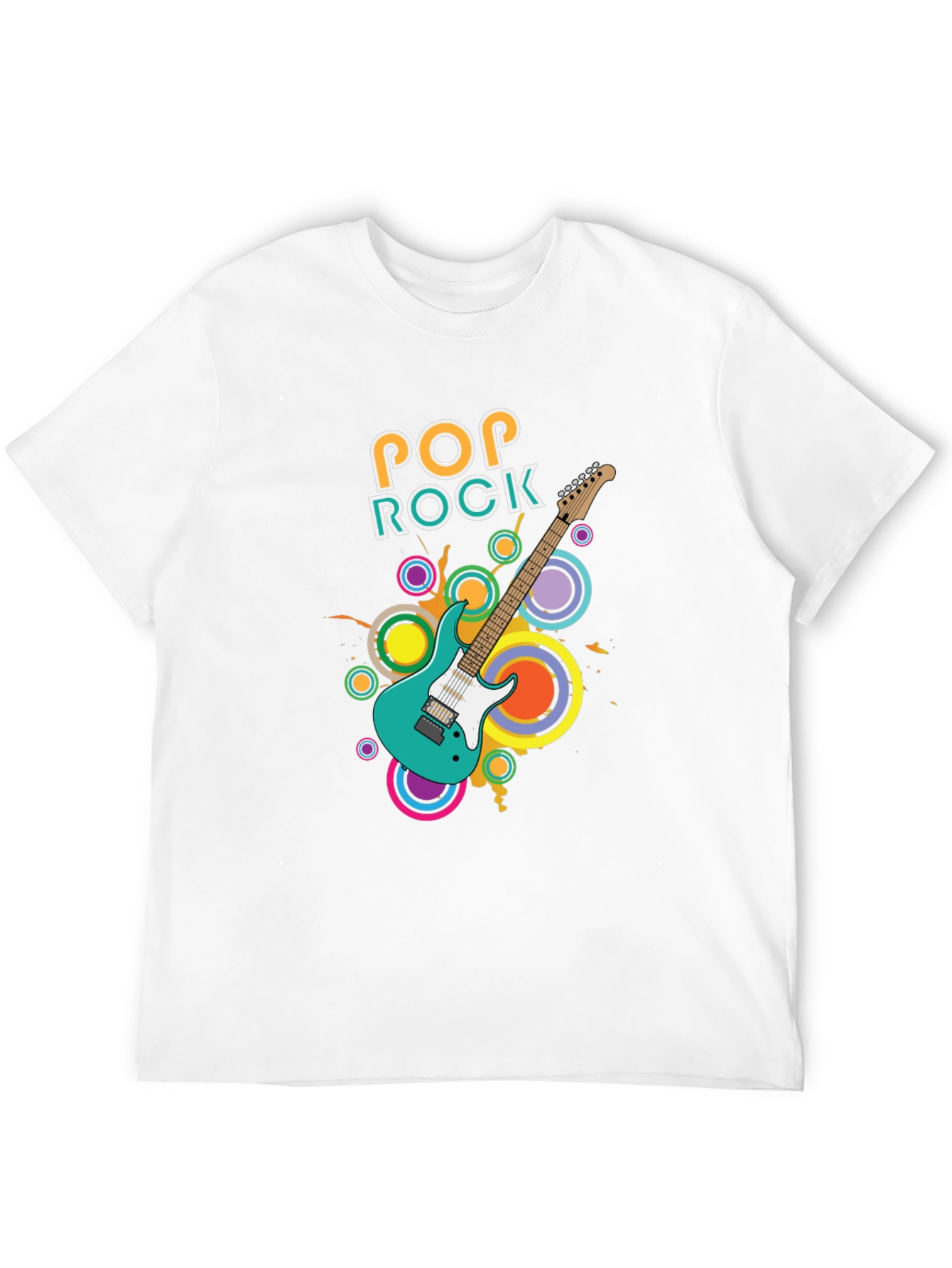 Pop Rock Guitar Graphic T-Shirt - Cool Music Tee