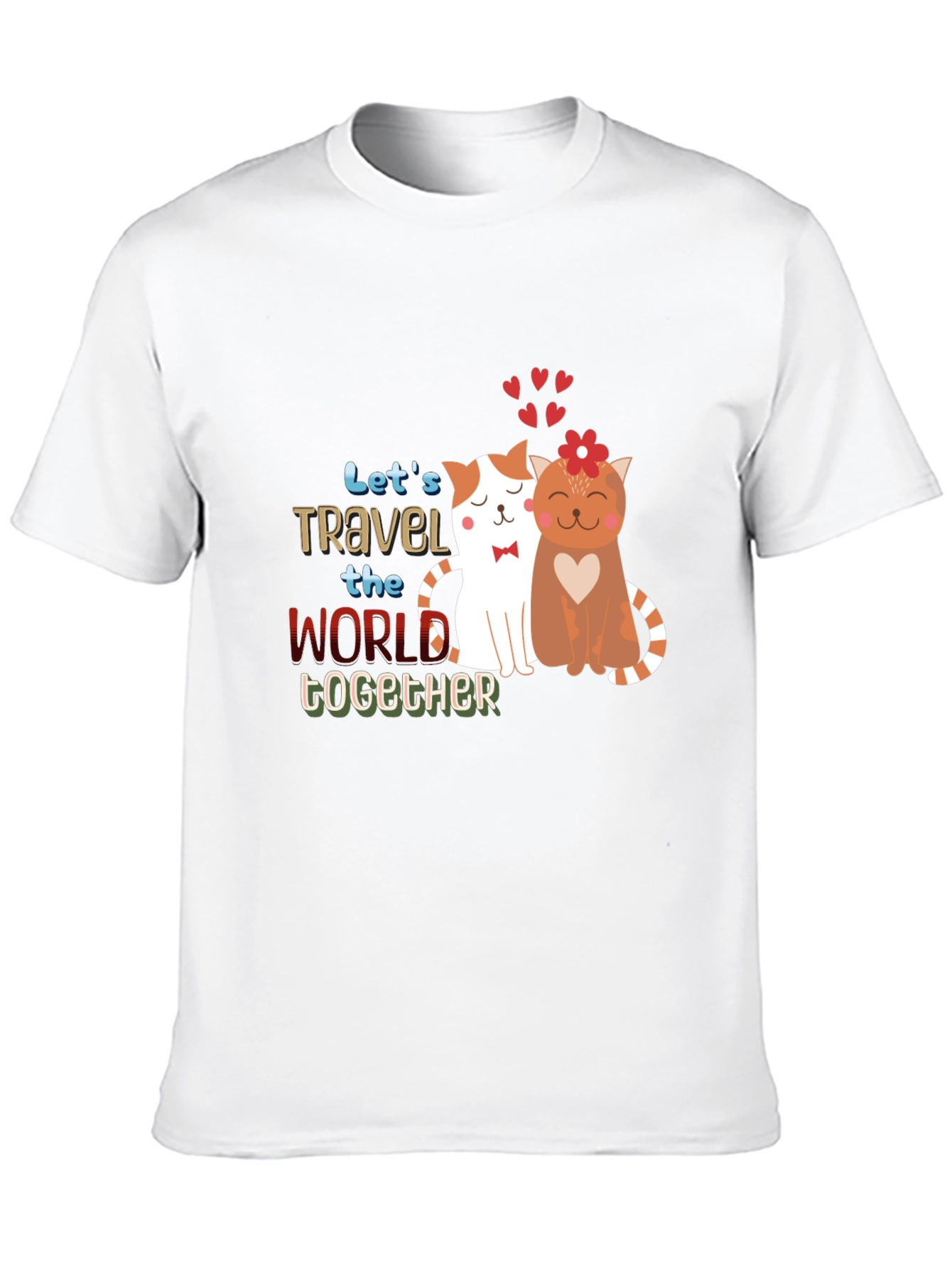 Lets Travel Together Cat Graphic Tee