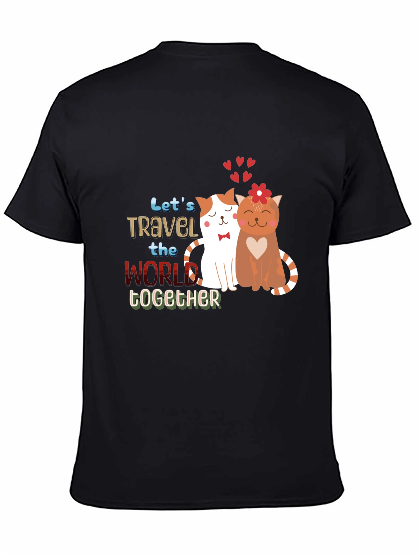 Lets Travel Together Cat Graphic Tee