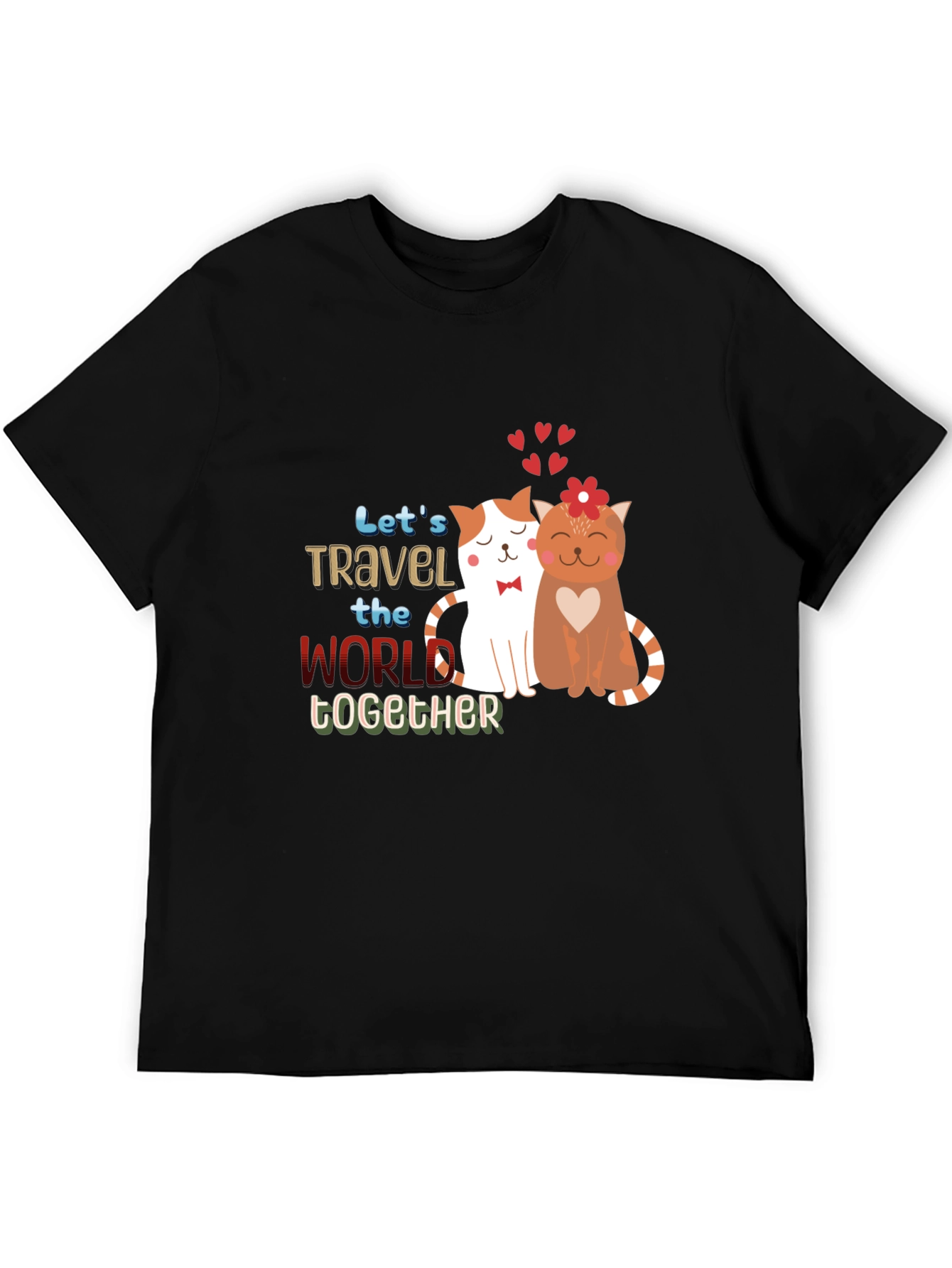 Lets Travel Together Cat Graphic Tee