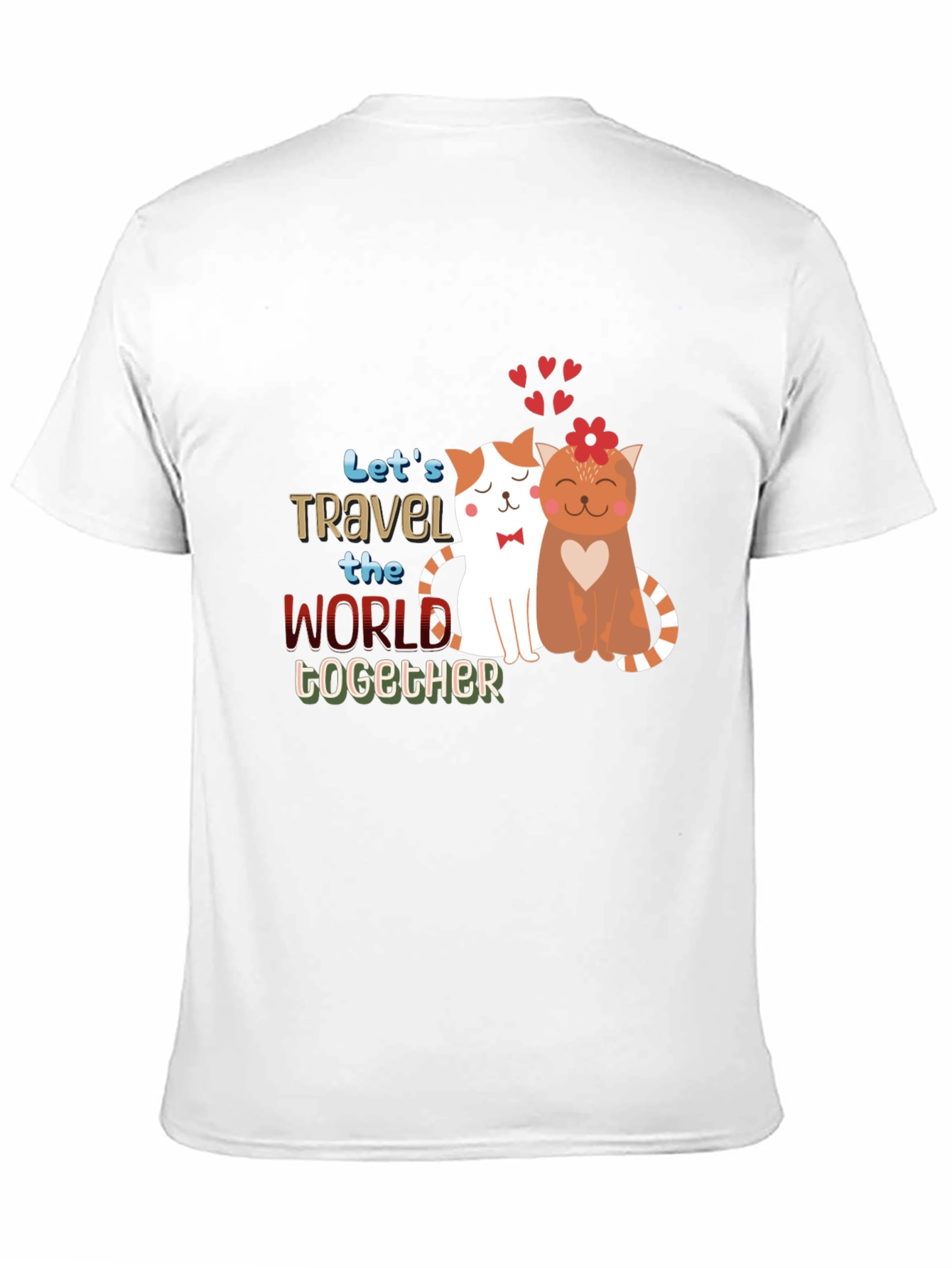 Lets Travel Together Cat Graphic Tee