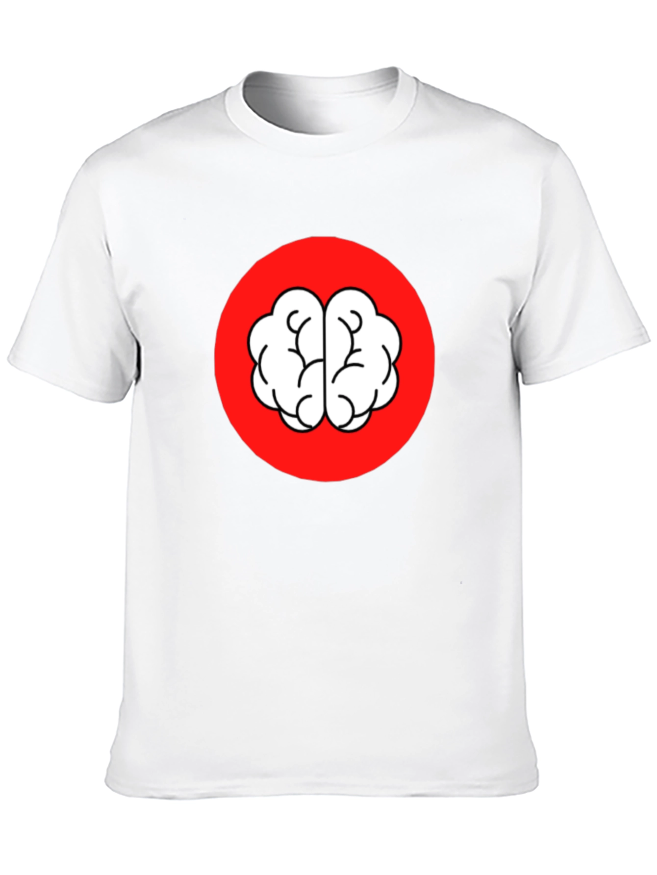 Brain Graphic Tee - Black Crew Neck T-Shirt