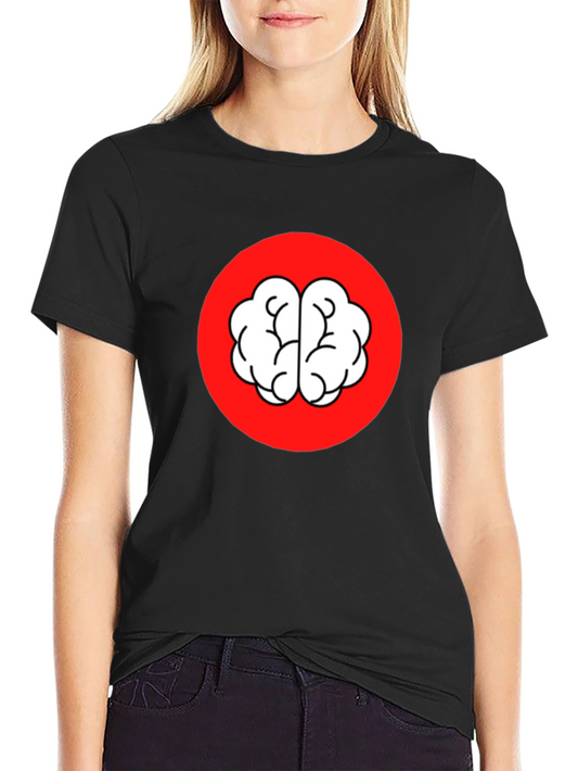 Brain Graphic Tee - Black Crew Neck T-Shirt