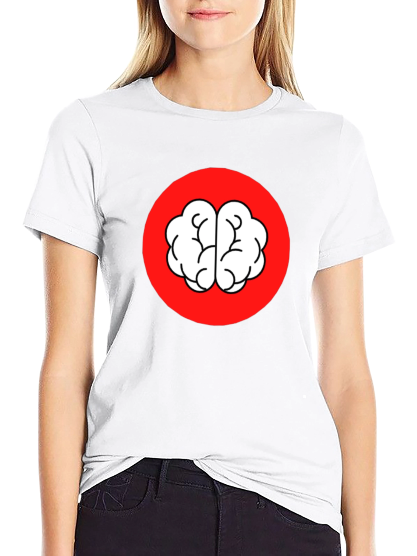 Brain Graphic Tee - Black Crew Neck T-Shirt