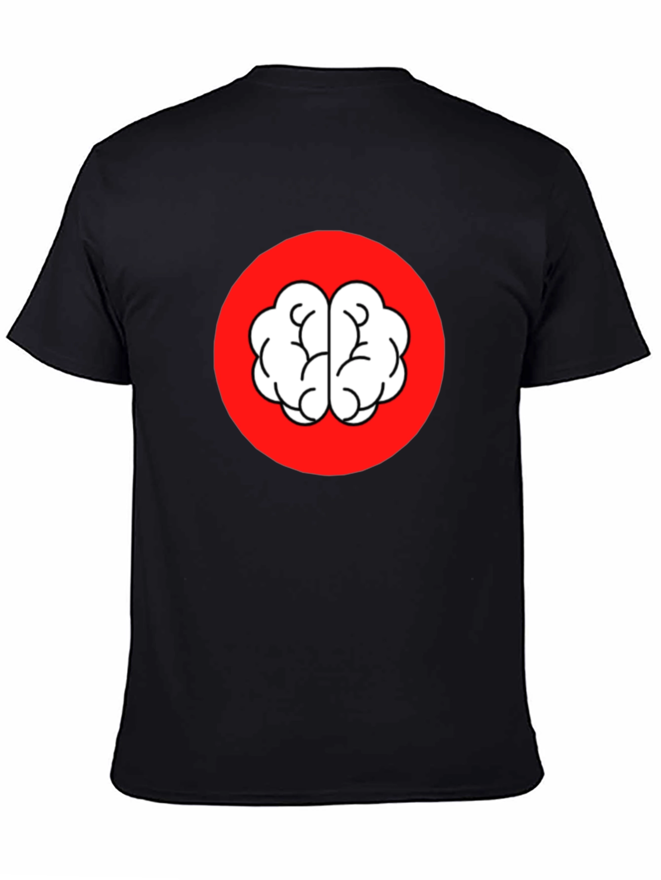 Brain Graphic Tee - Black Crew Neck T-Shirt