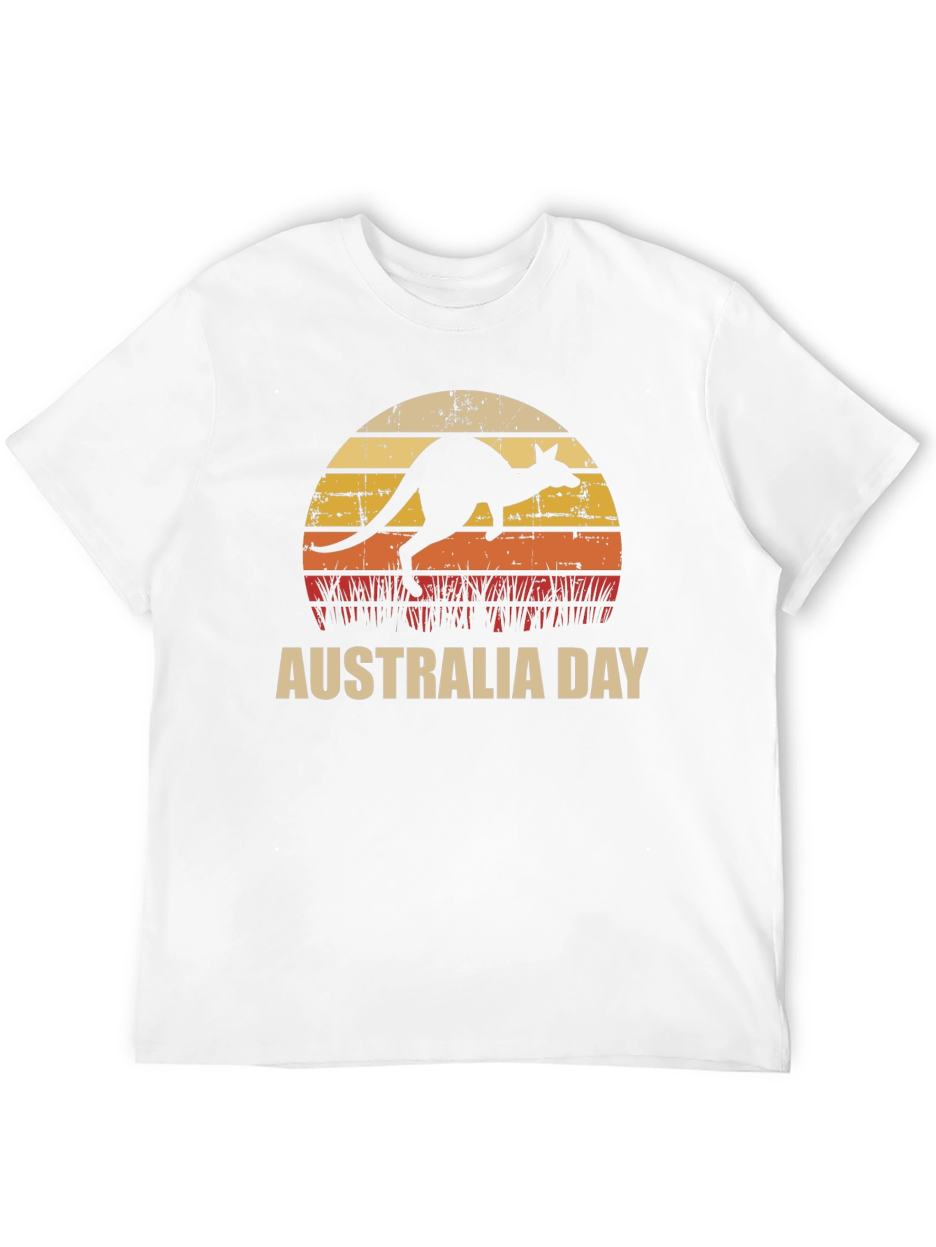 Australia Day Kangaroo Sunset Graphic T-Shirt