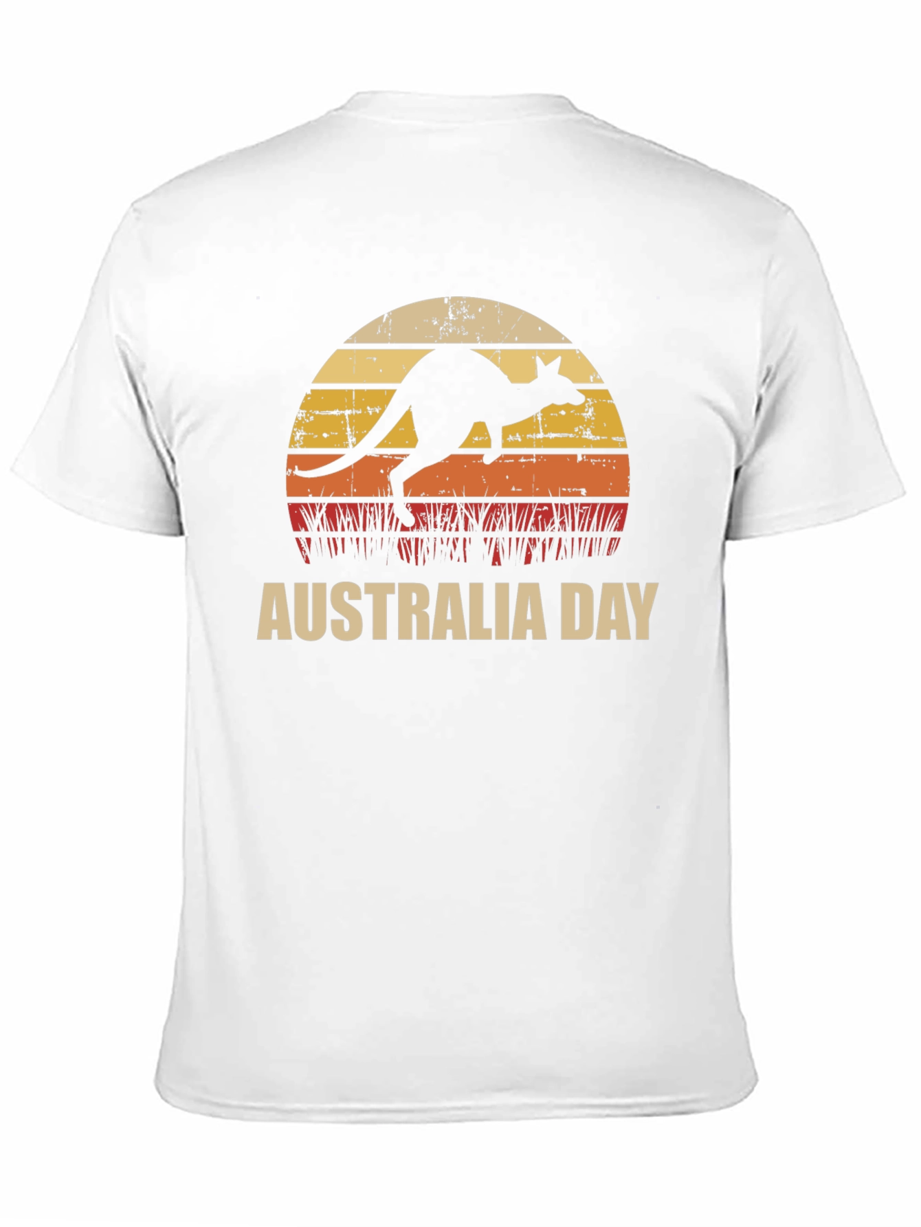 Australia Day Kangaroo Sunset Graphic T-Shirt