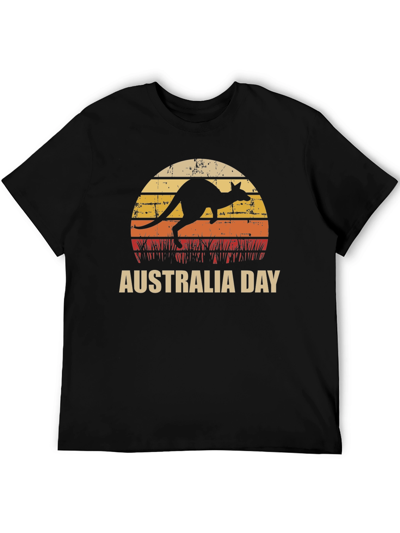 Australia Day Kangaroo Sunset Graphic T-Shirt