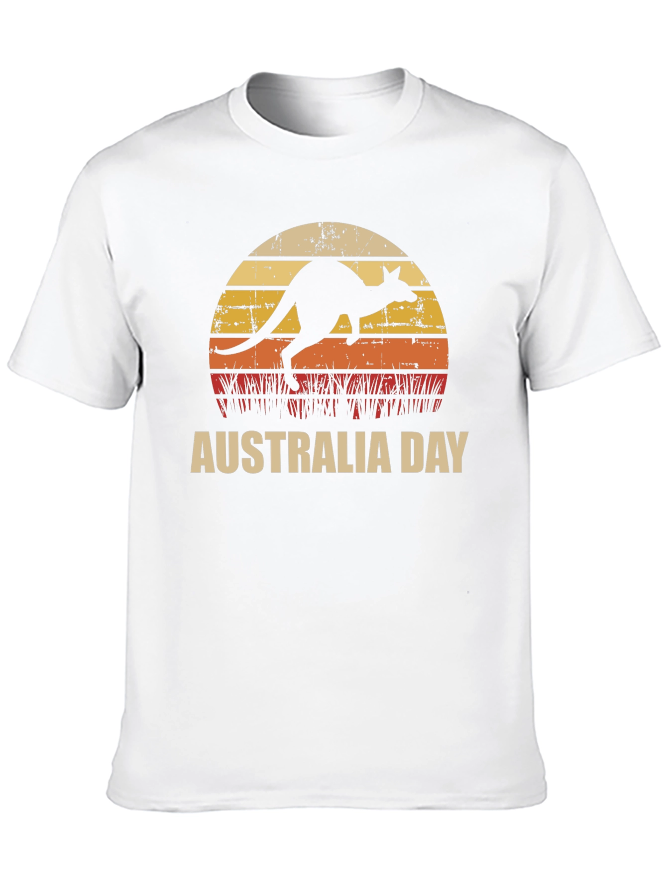 Australia Day Kangaroo Sunset Graphic T-Shirt