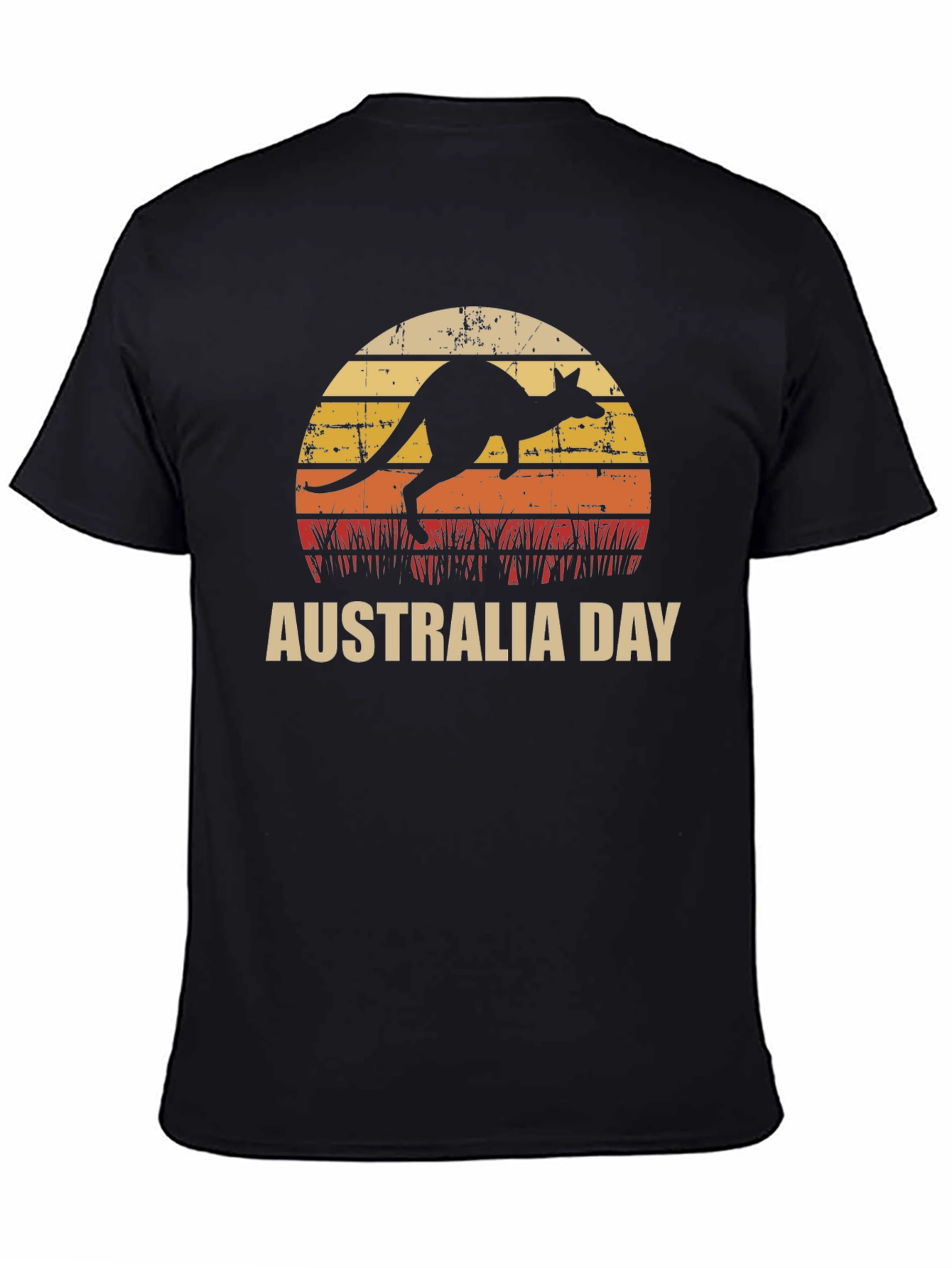 Australia Day Kangaroo Sunset Graphic T-Shirt