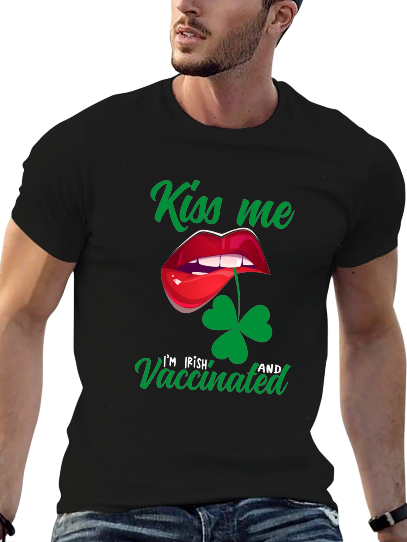 Kiss Me Im Irish and Vaccinated T-Shirt