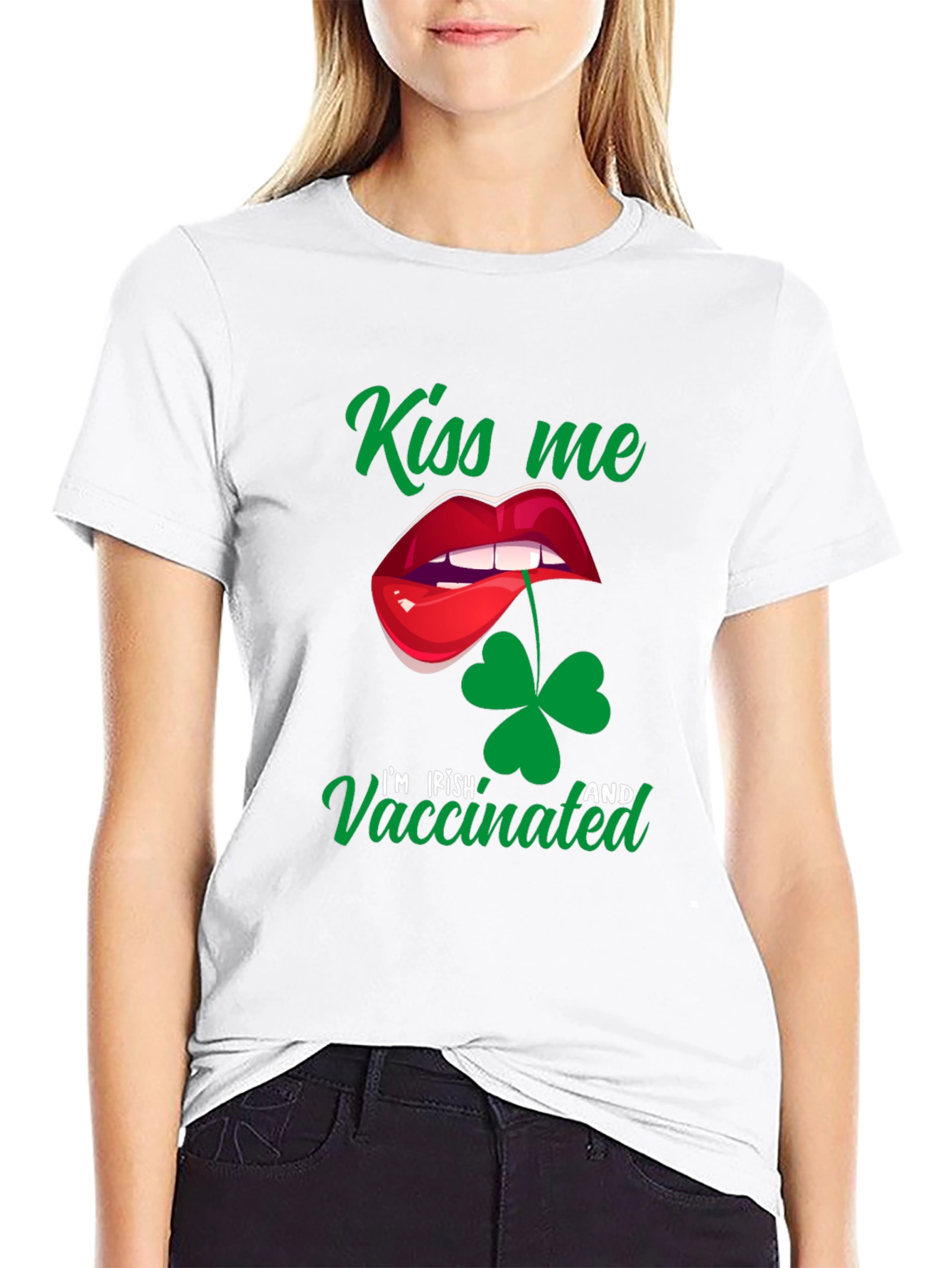 Kiss Me Im Irish and Vaccinated T-Shirt