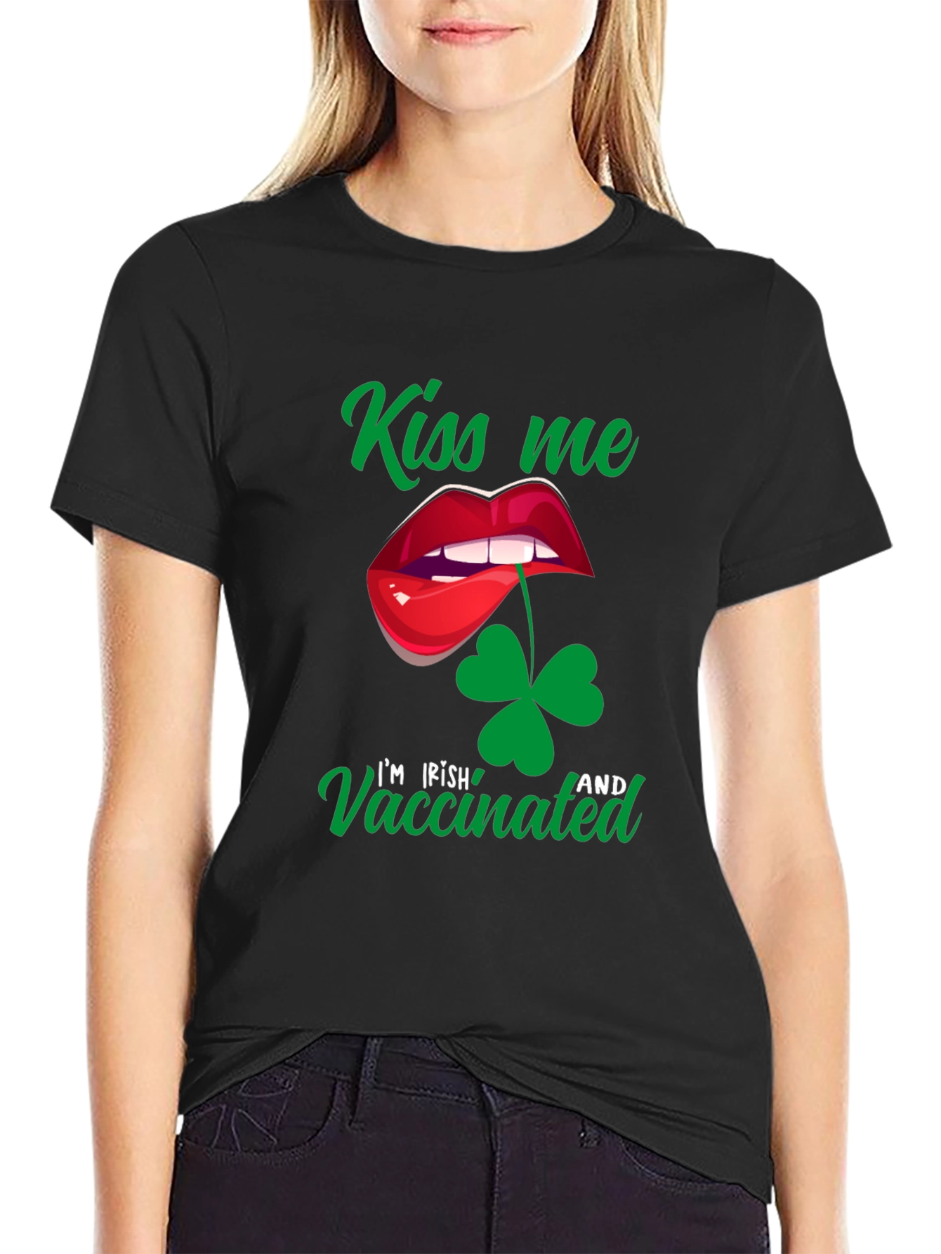 Kiss Me Im Irish and Vaccinated T-Shirt
