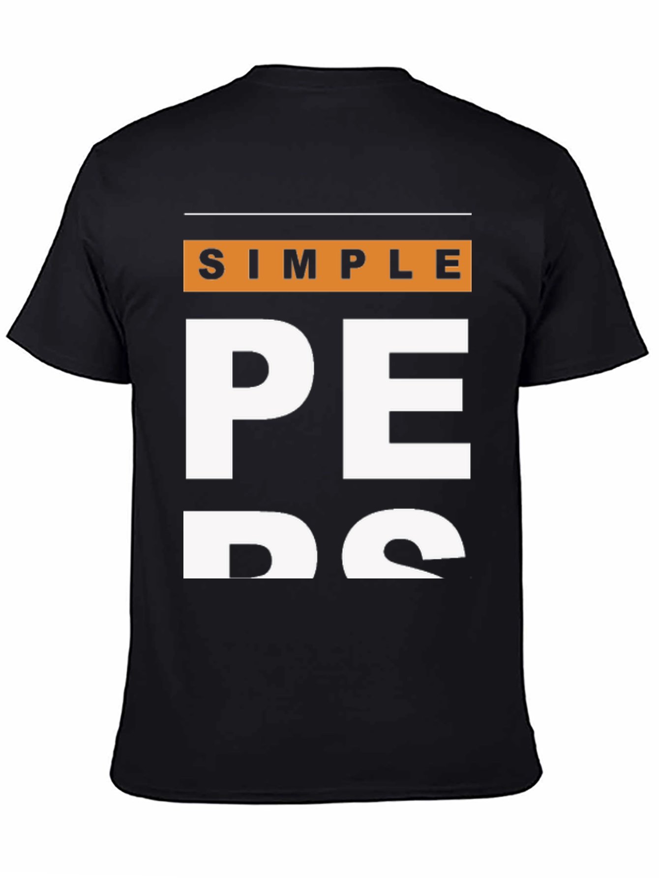 Simple Pers Black T-Shirt - Casual Fashion