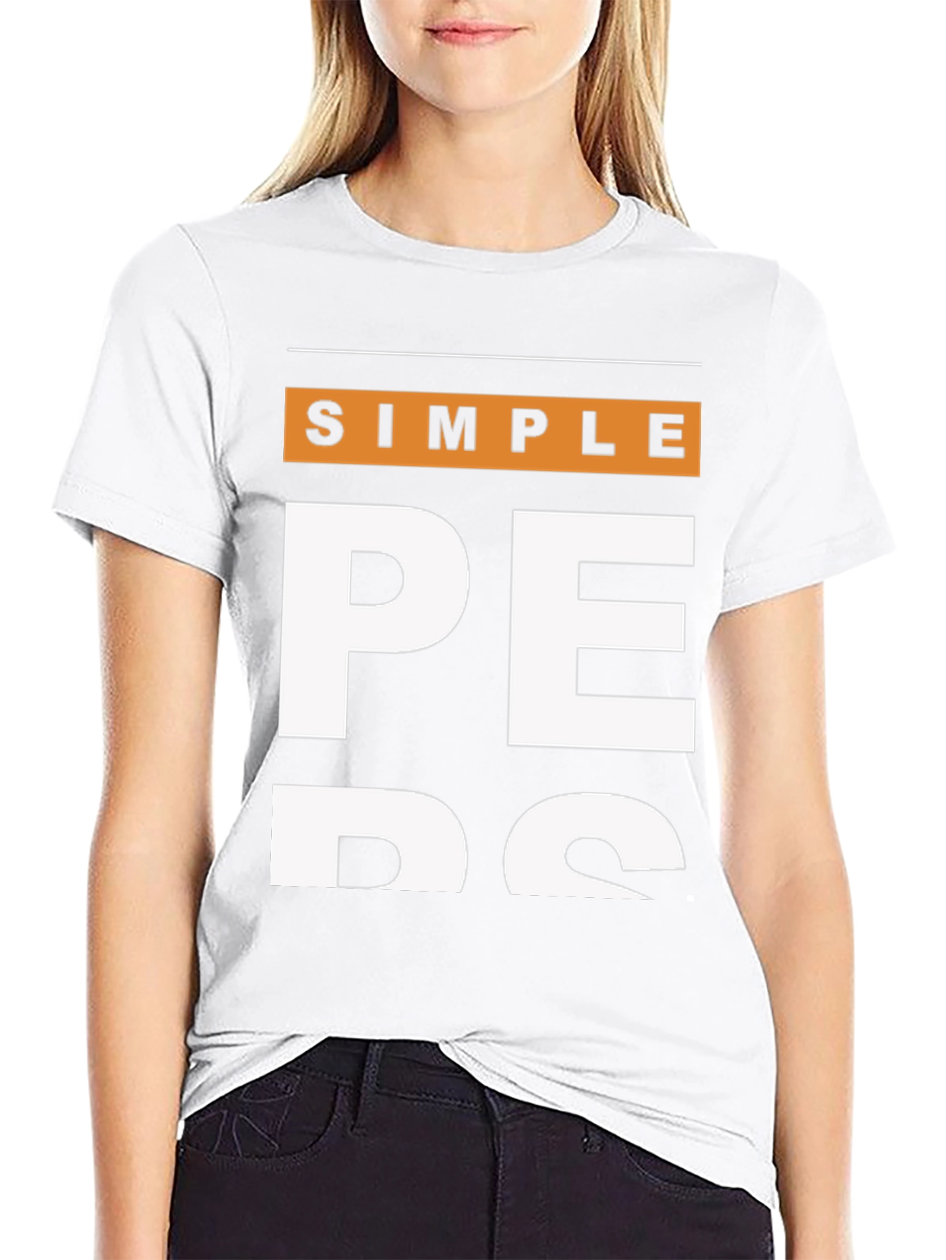 Simple Pers Black T-Shirt - Casual Fashion