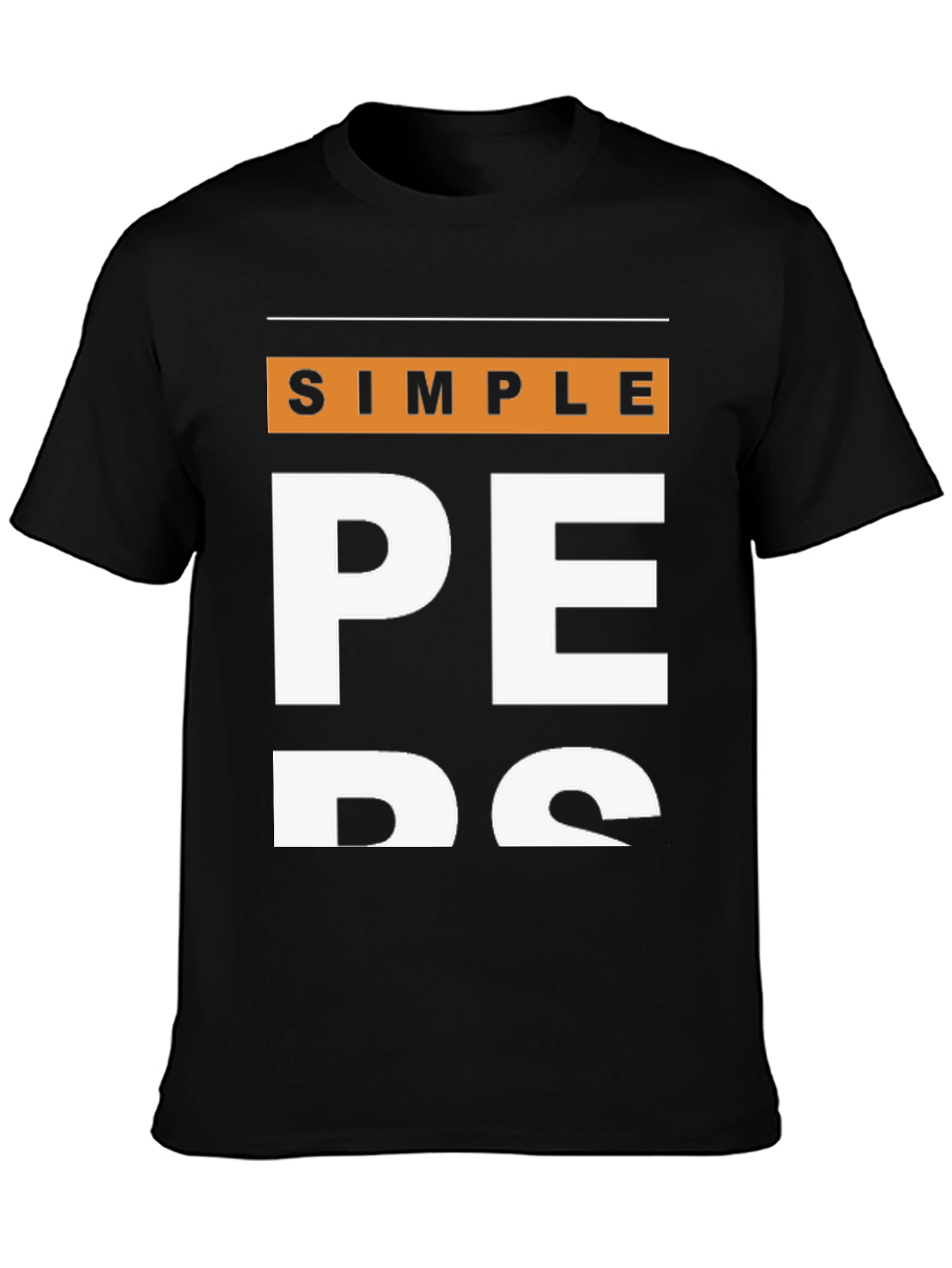 Simple Pers Black T-Shirt - Casual Fashion