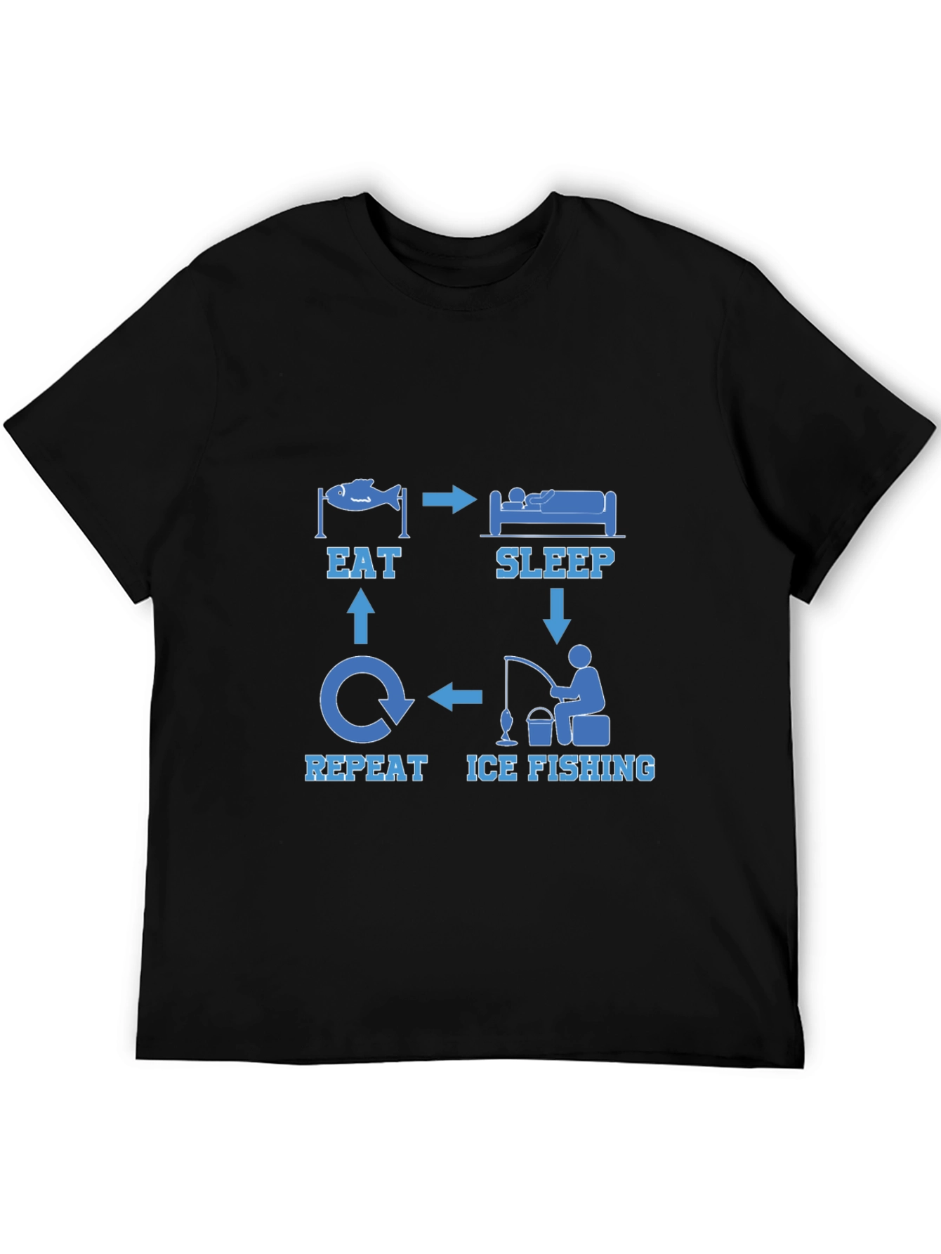 Eat Sleep Ice Fishing Repeat T-Shirt