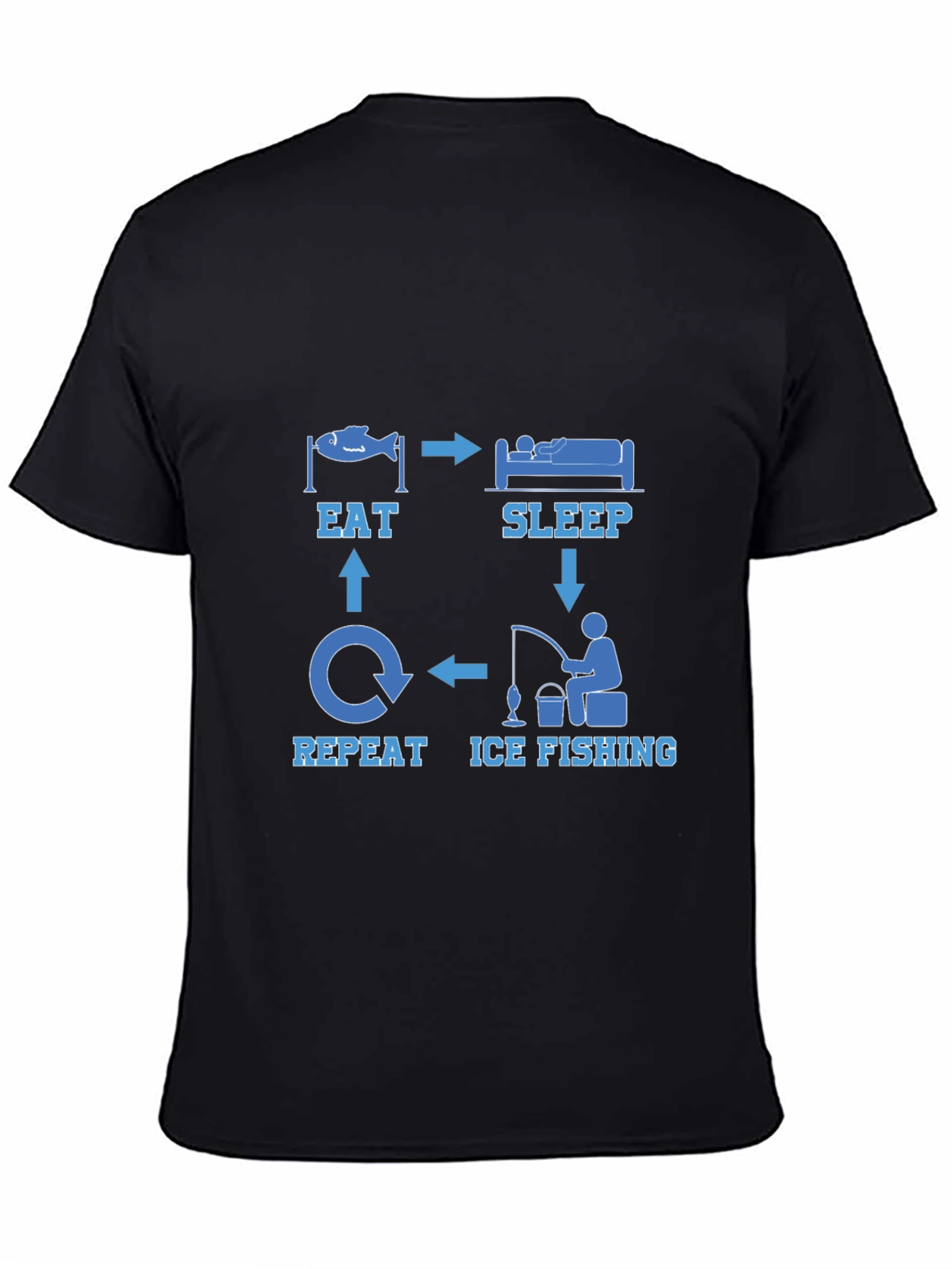 Eat Sleep Ice Fishing Repeat T-Shirt