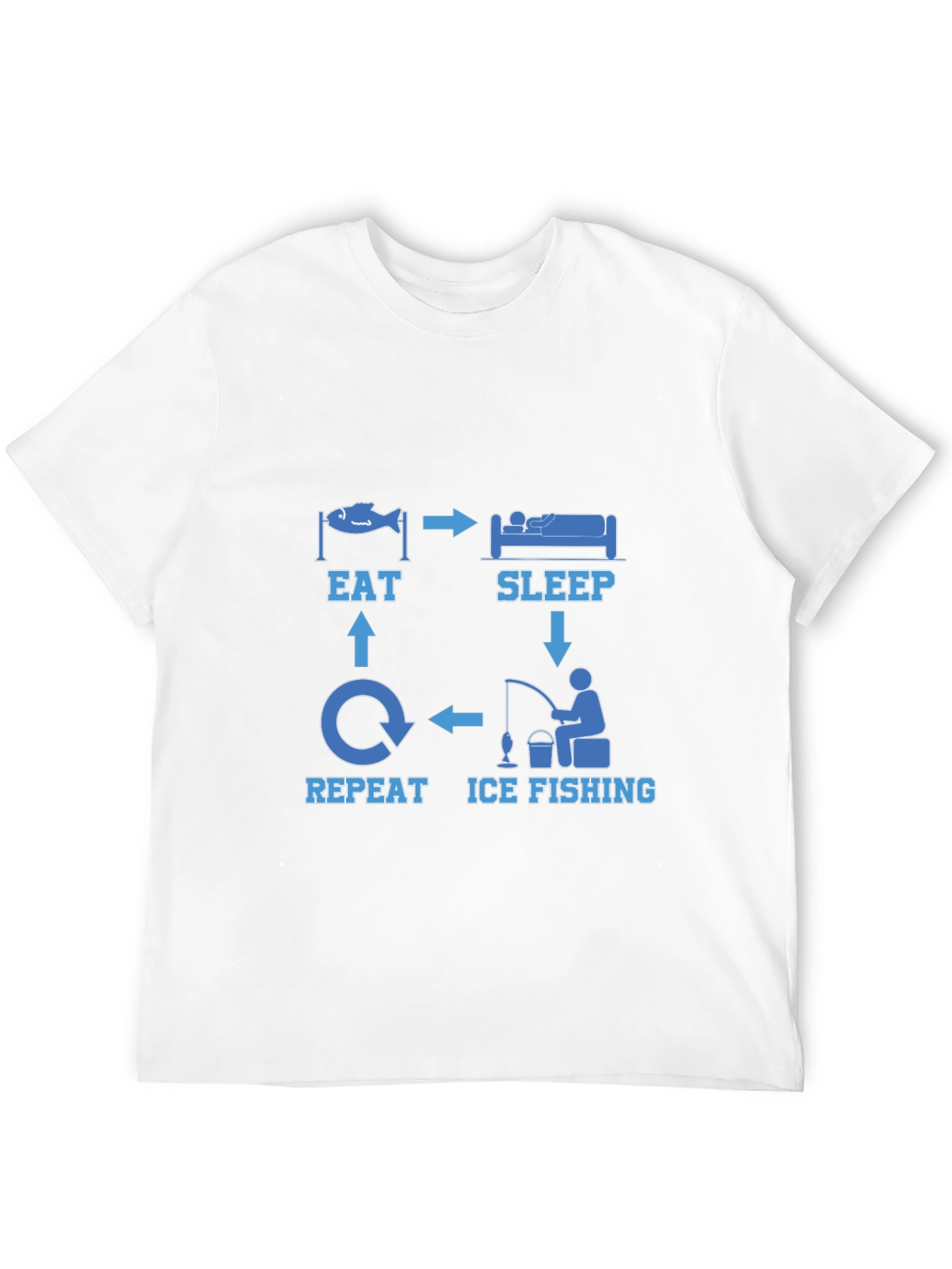 Eat Sleep Ice Fishing Repeat T-Shirt