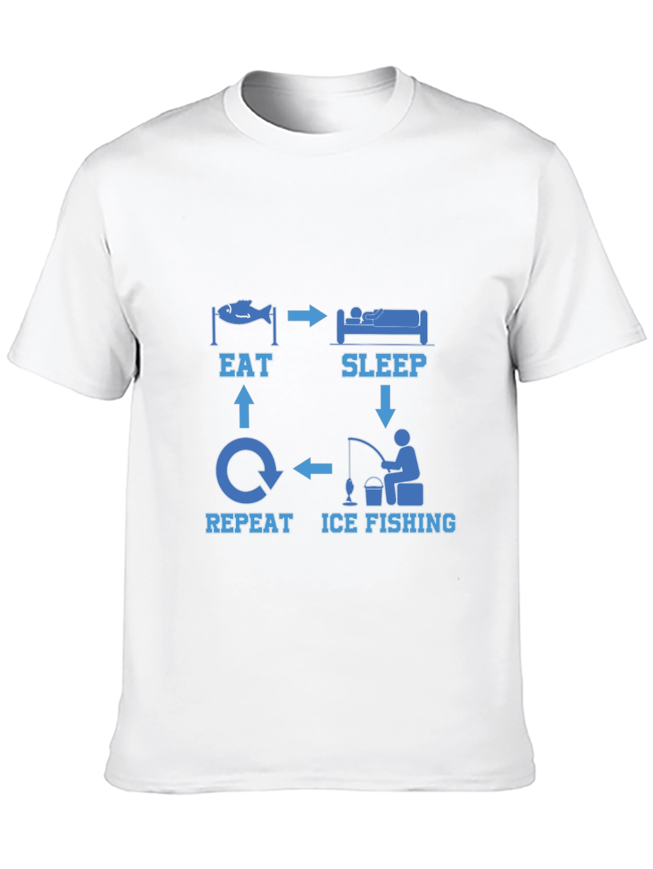 Eat Sleep Ice Fishing Repeat T-Shirt