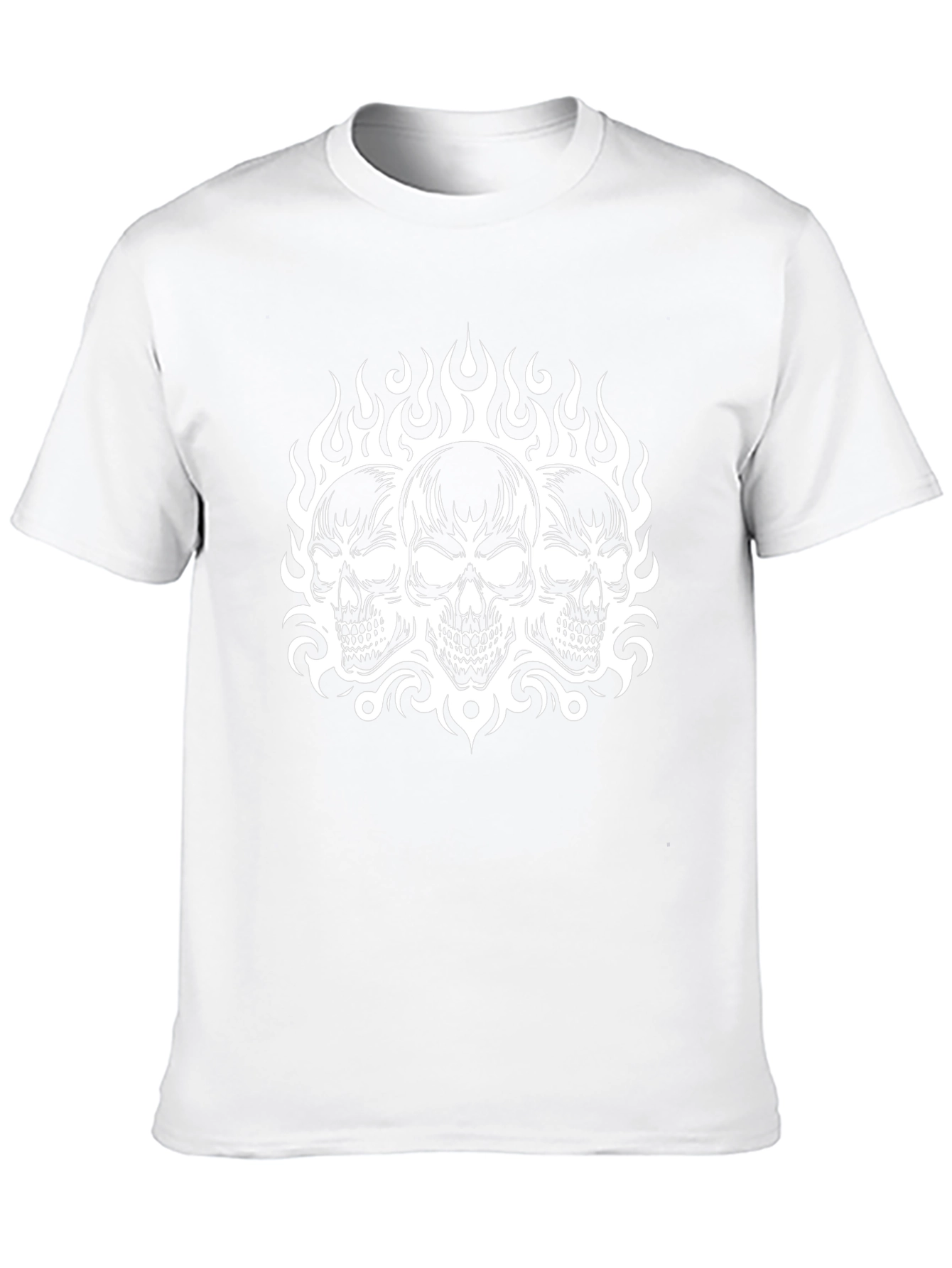 Skull Trio Graphic Tee - Bold Black T-Shirt