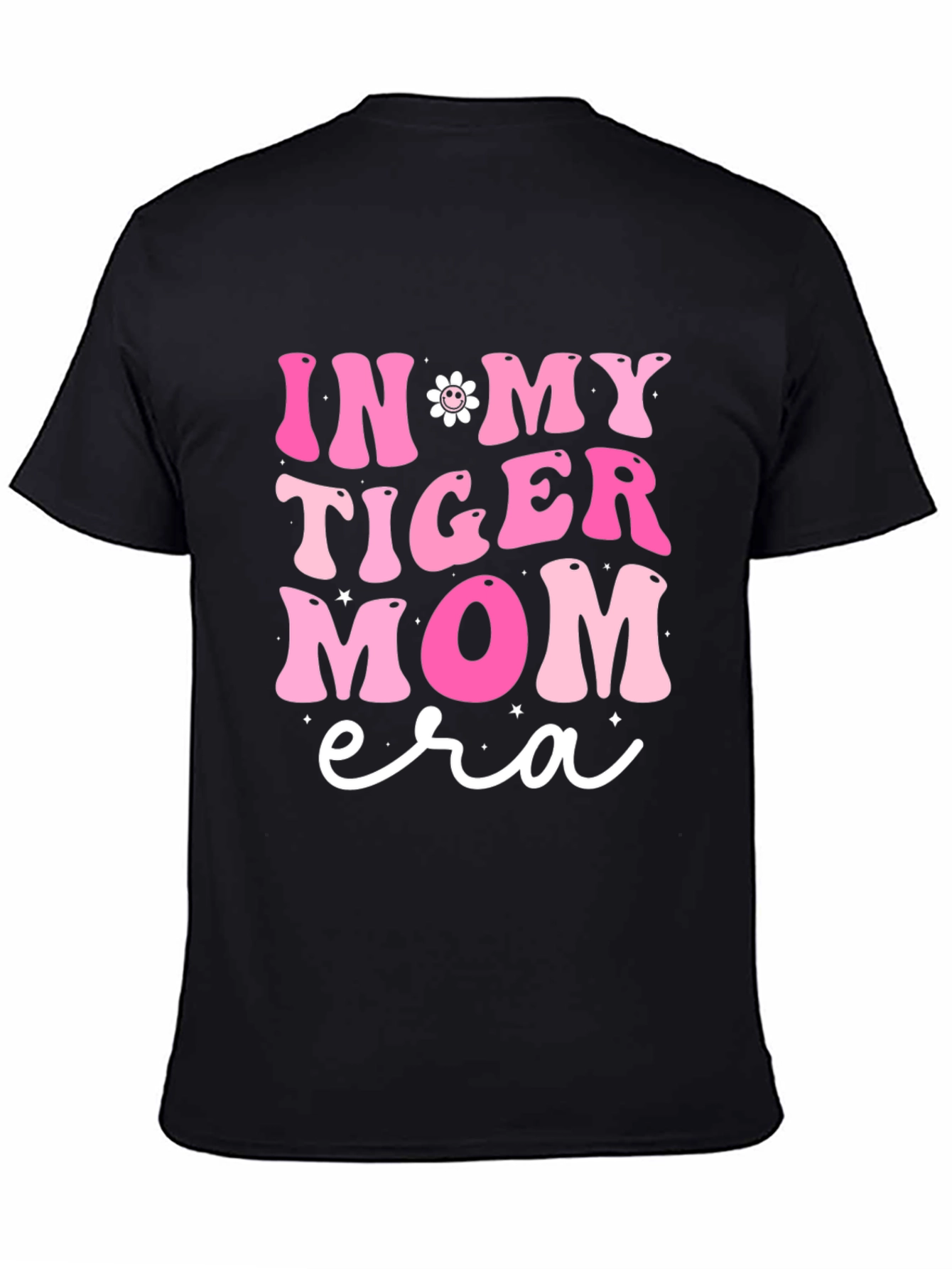 In My Tiger Mom Era Black Cotton T-Shirt