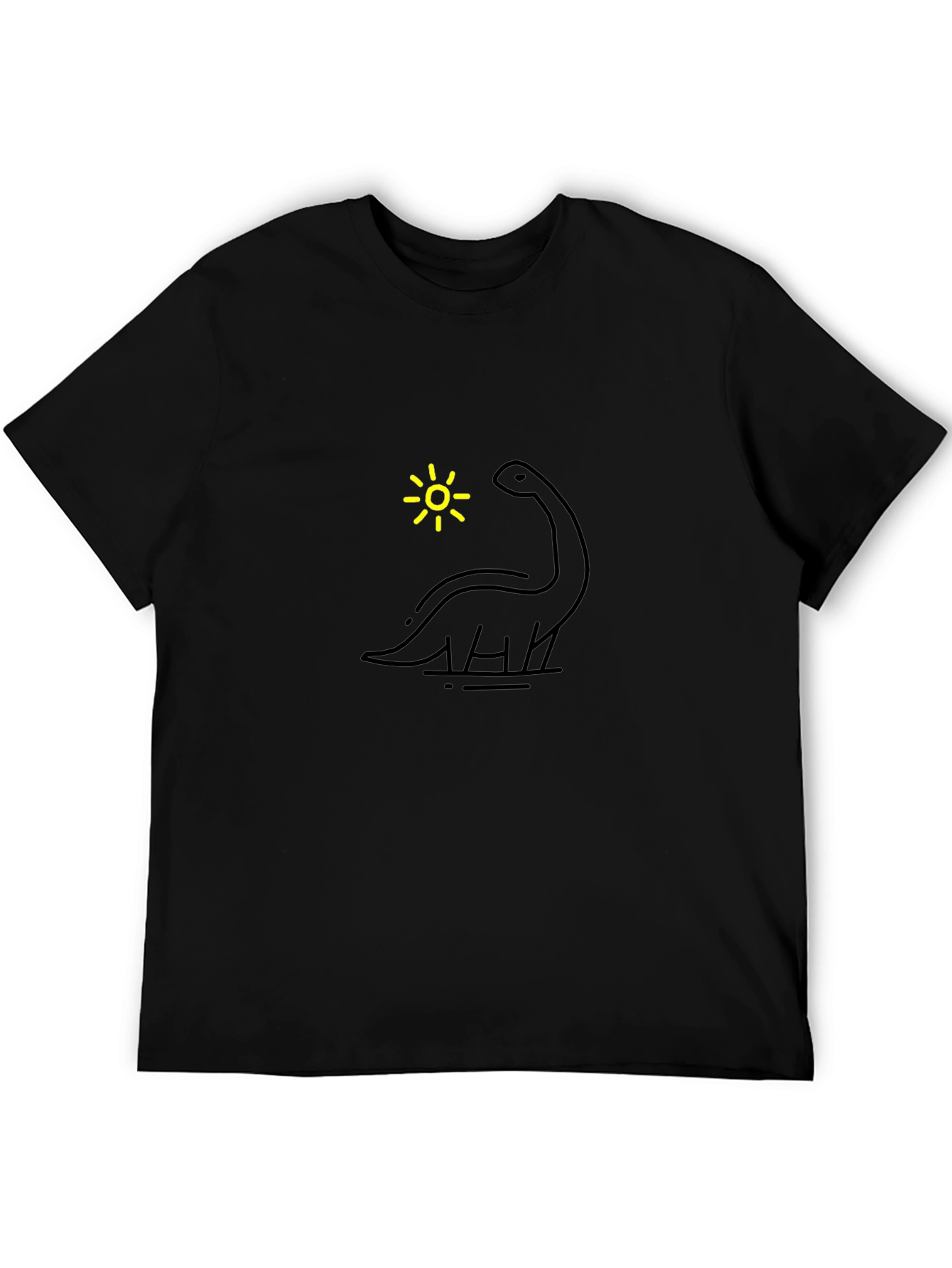 Dino & Sun Black Graphic Tee