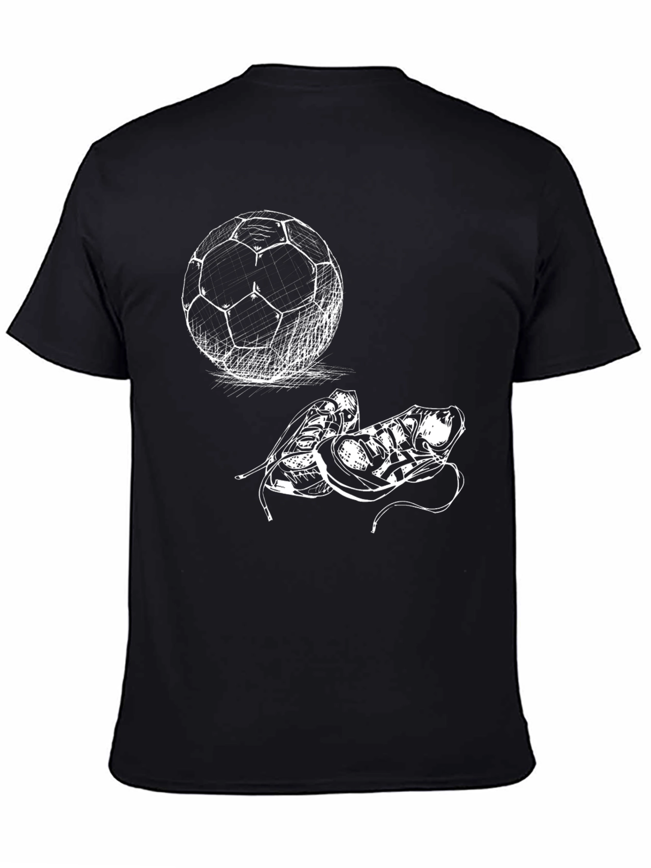 Soccer Ball & Cleats Graphic Tee - Black