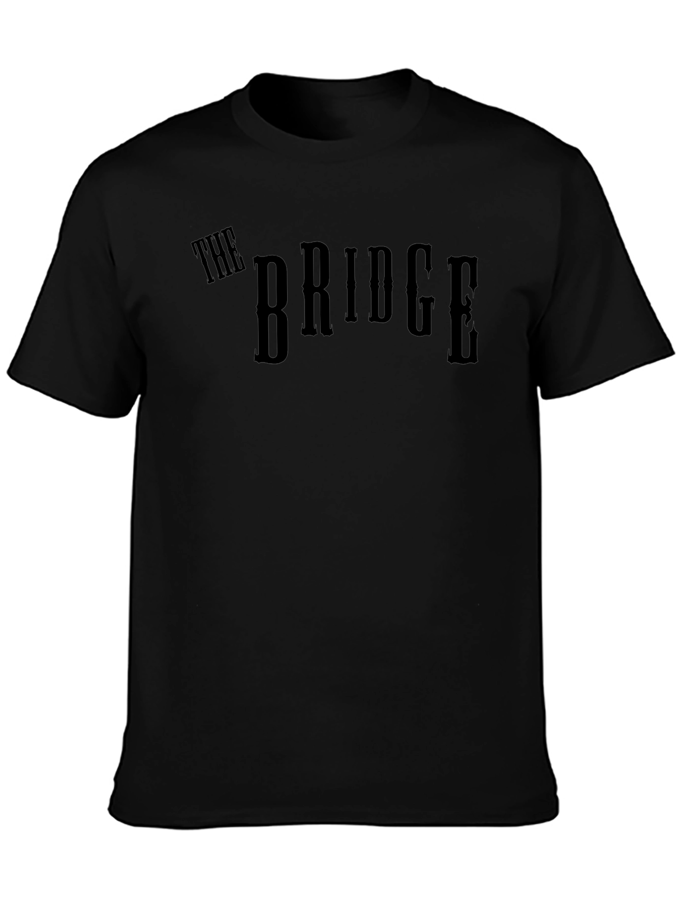 The Bridge Graphic Tee - Mens Black Cotton T-Shirt