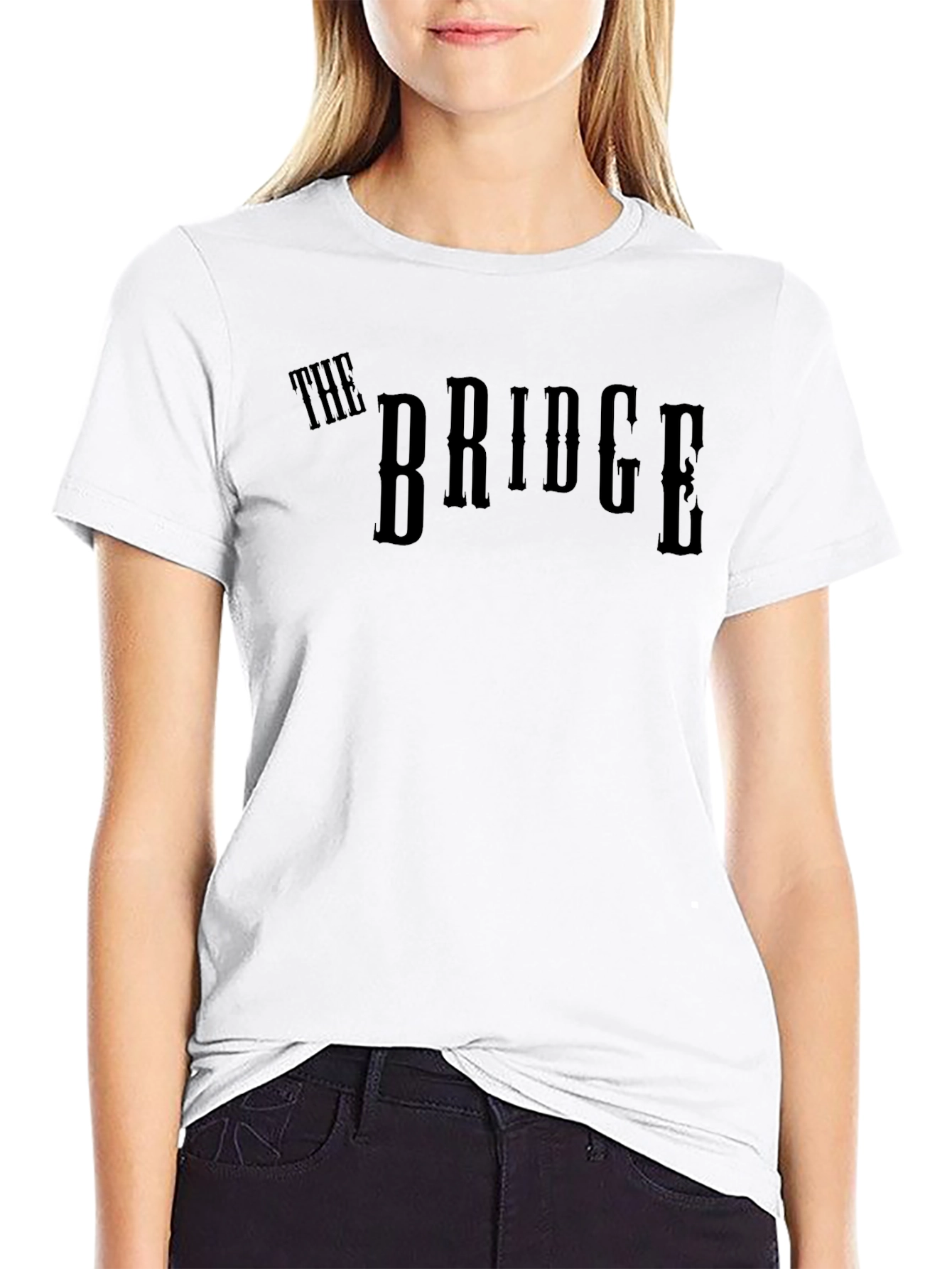 The Bridge Graphic Tee - Mens Black Cotton T-Shirt