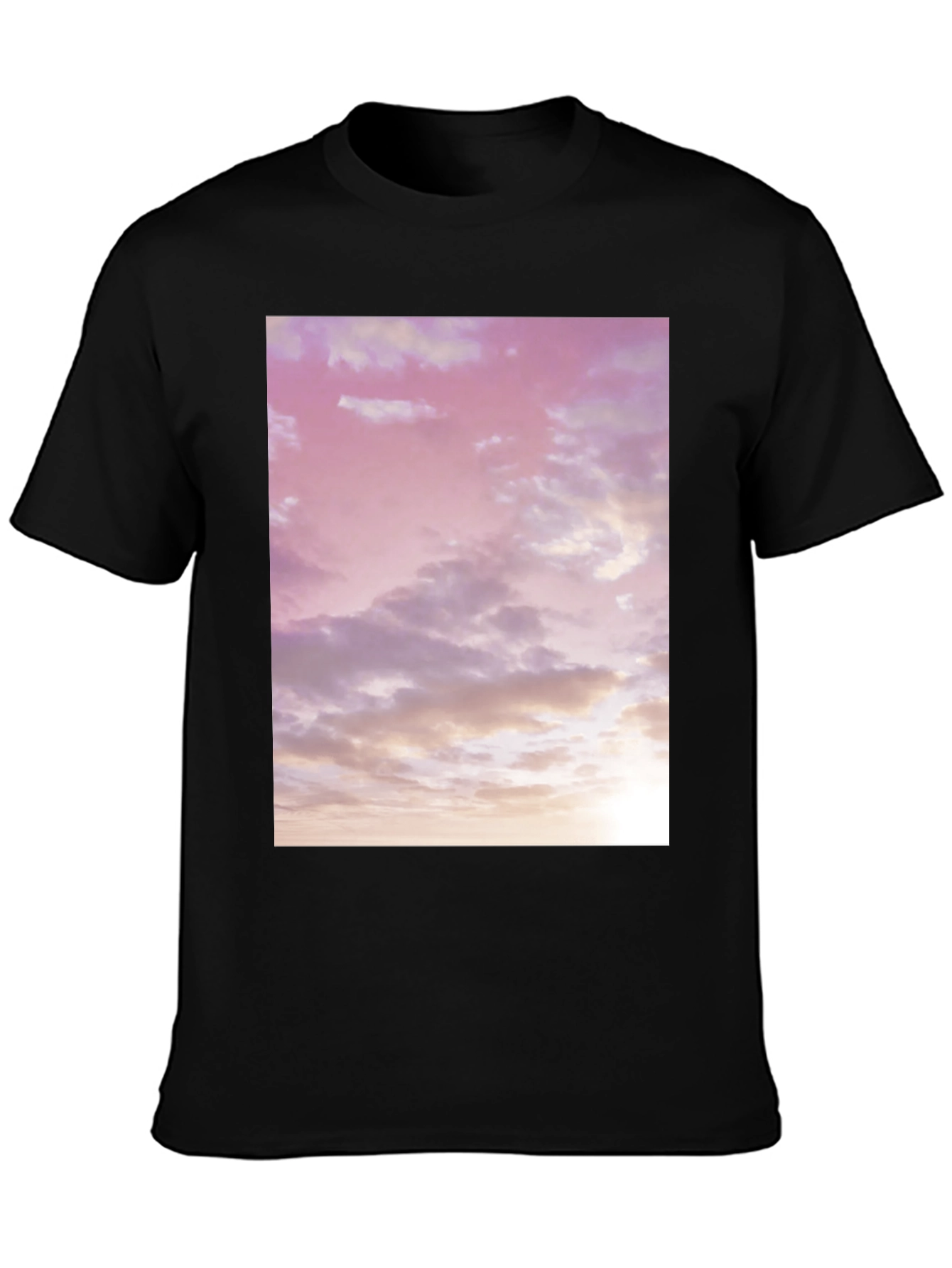 Sky Print Black T-Shirt