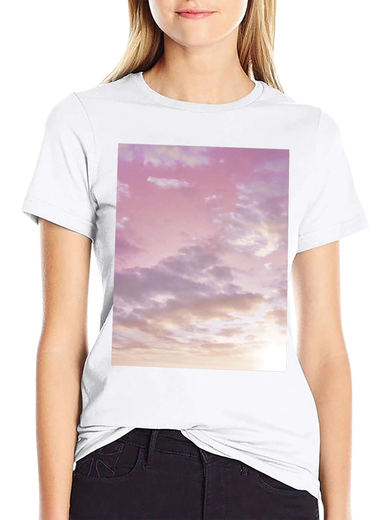 Sky Print Black T-Shirt