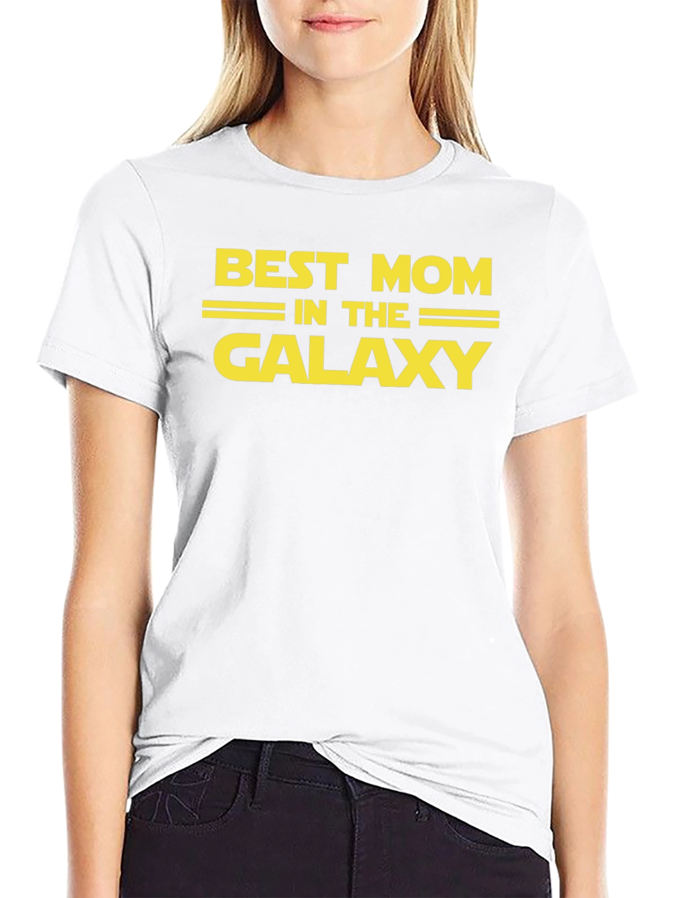 Best Mom in the Galaxy Black Graphic Tee