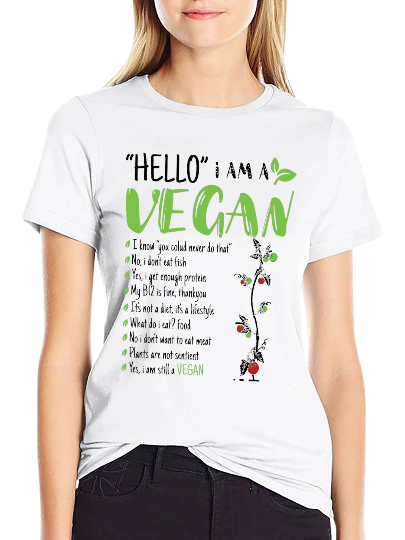 Vegan T-Shirt: Hello I am a Vegan
