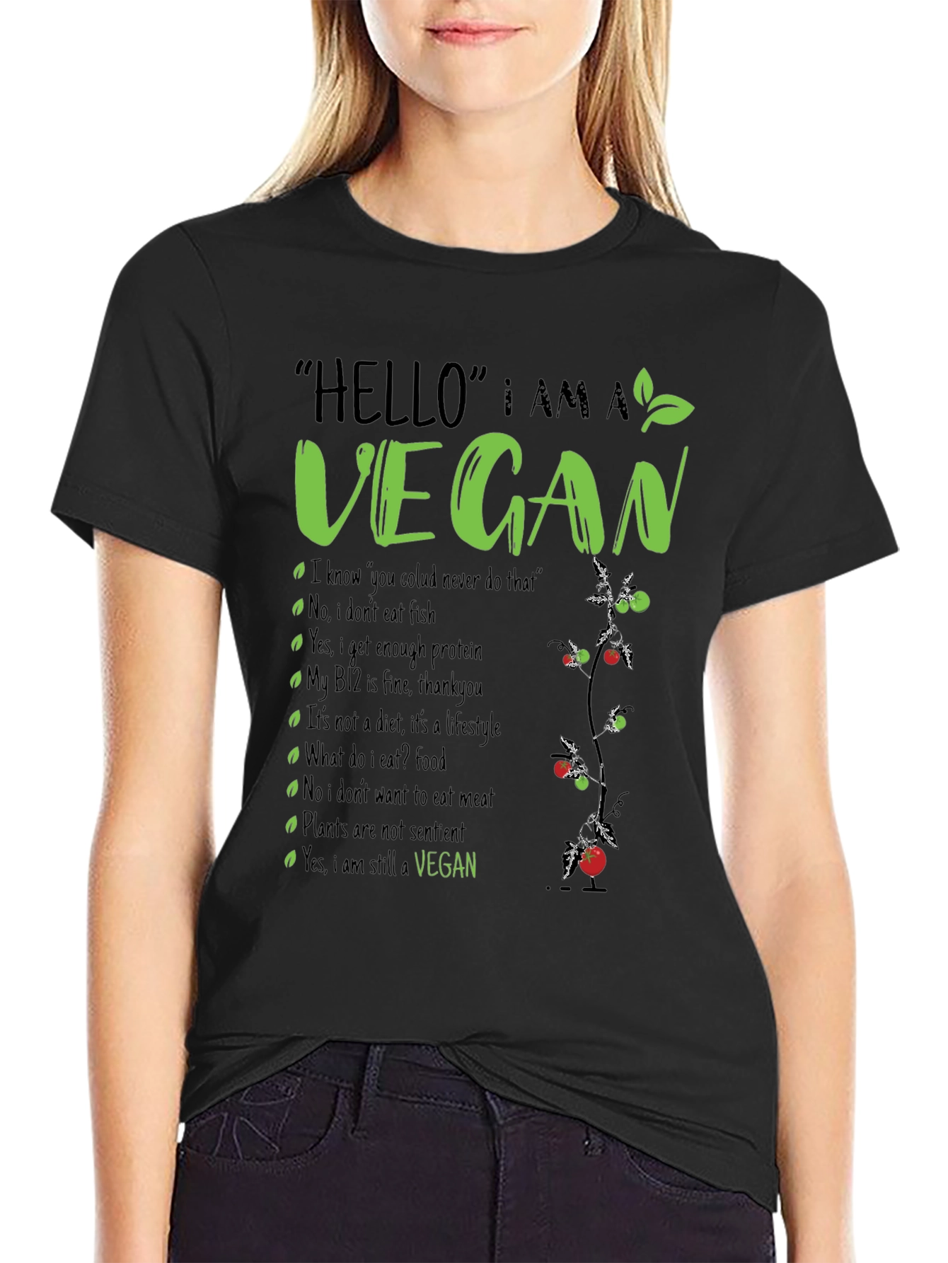 Vegan T-Shirt: Hello I am a Vegan