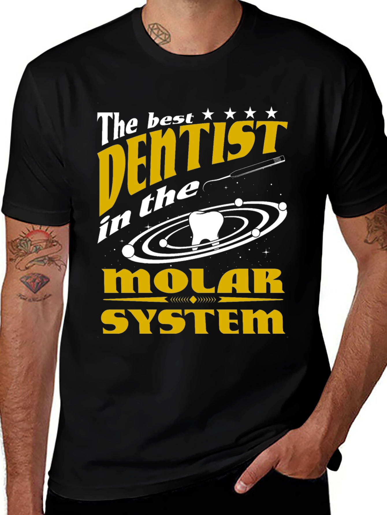 The Best Dentist Molar System Graphic T-Shirt