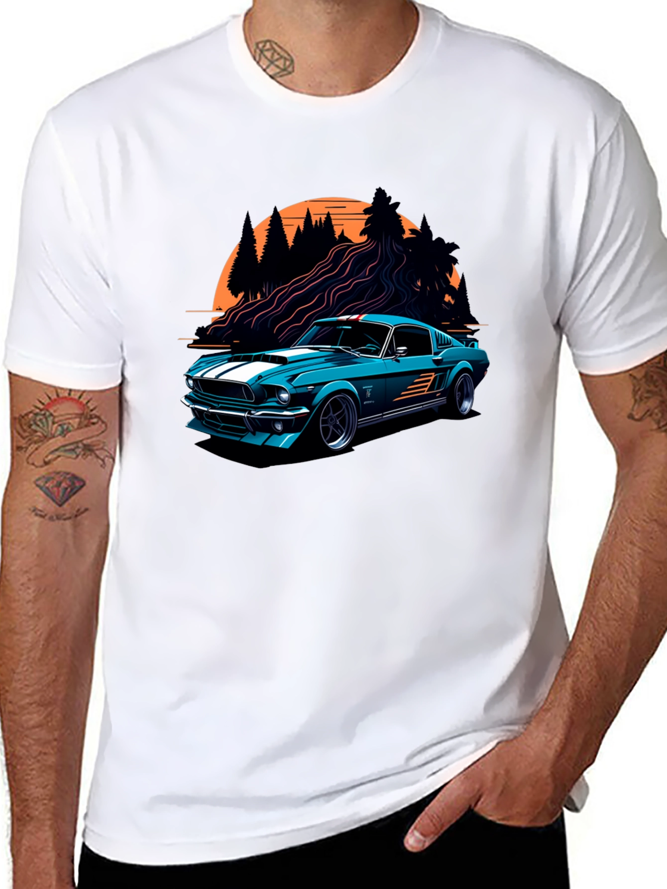 Classic Car Graphic Tee - Retro Style