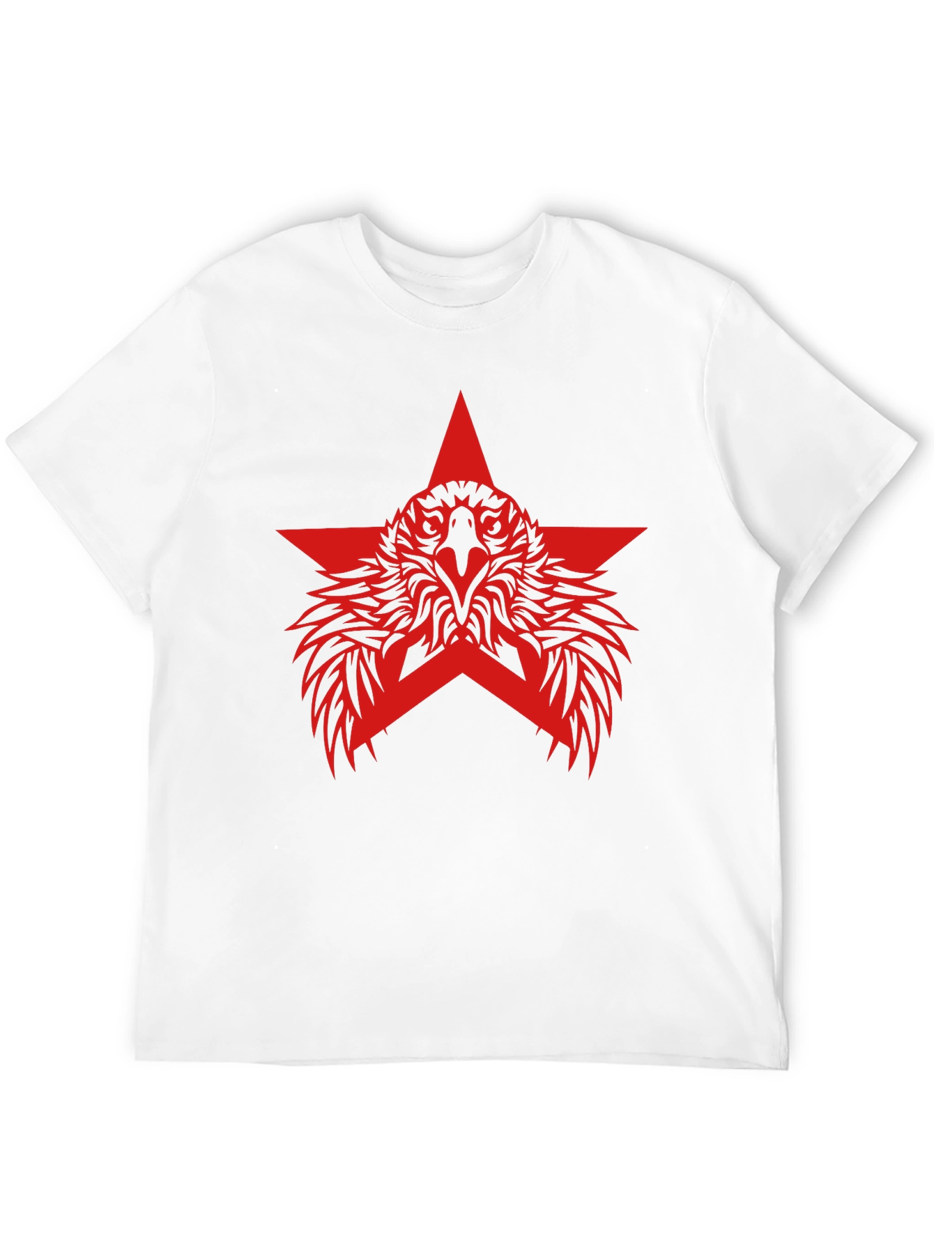 Red Eagle Star Graphic Black T-Shirt