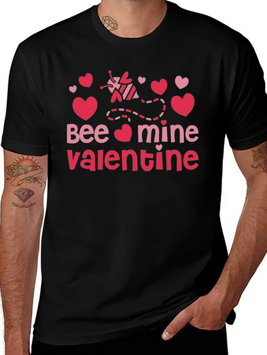 Bee Mine Valentine T-Shirt Black Valentines Day Tee