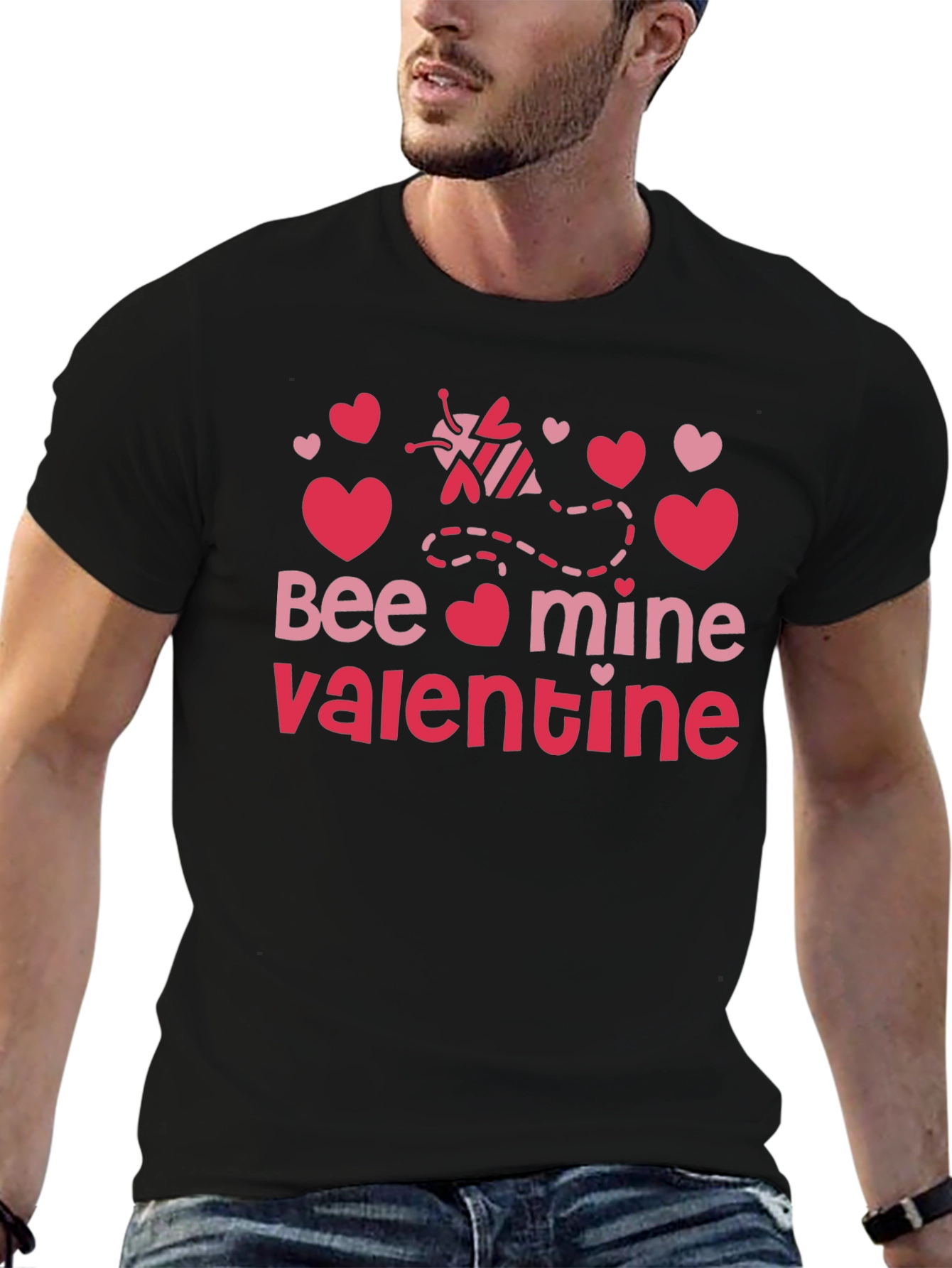 Bee Mine Valentine T-Shirt Black Valentines Day Tee