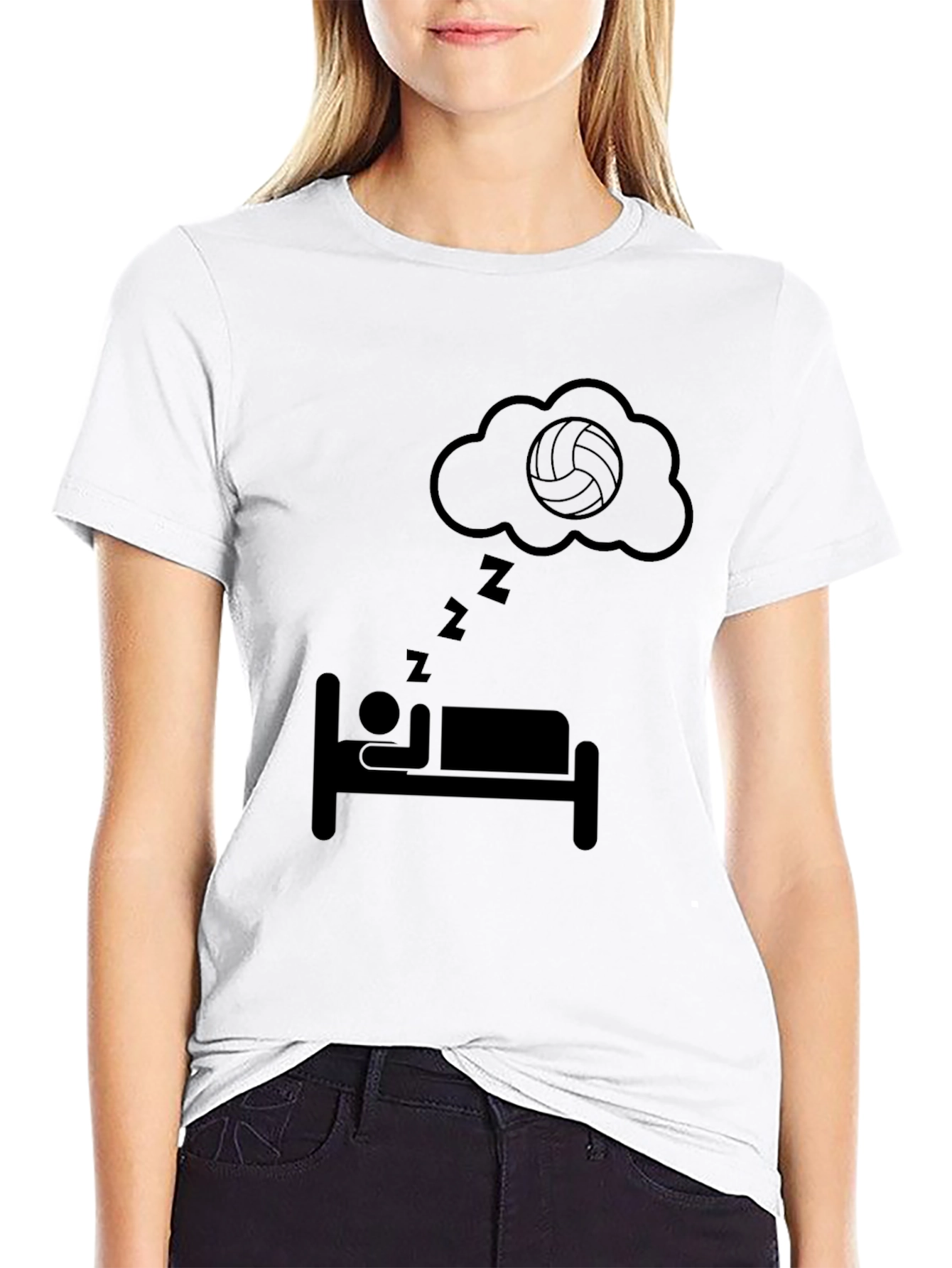 Volleyball Dreamer Black T-Shirt