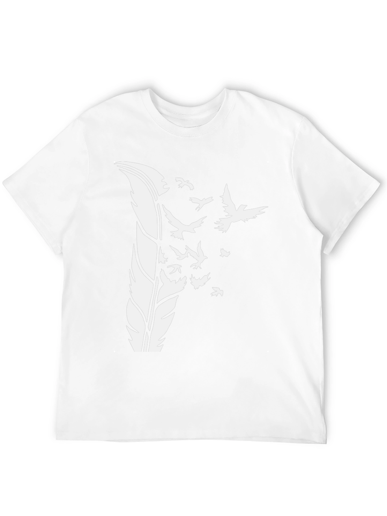 Feather Bird Graphic Tee - Black