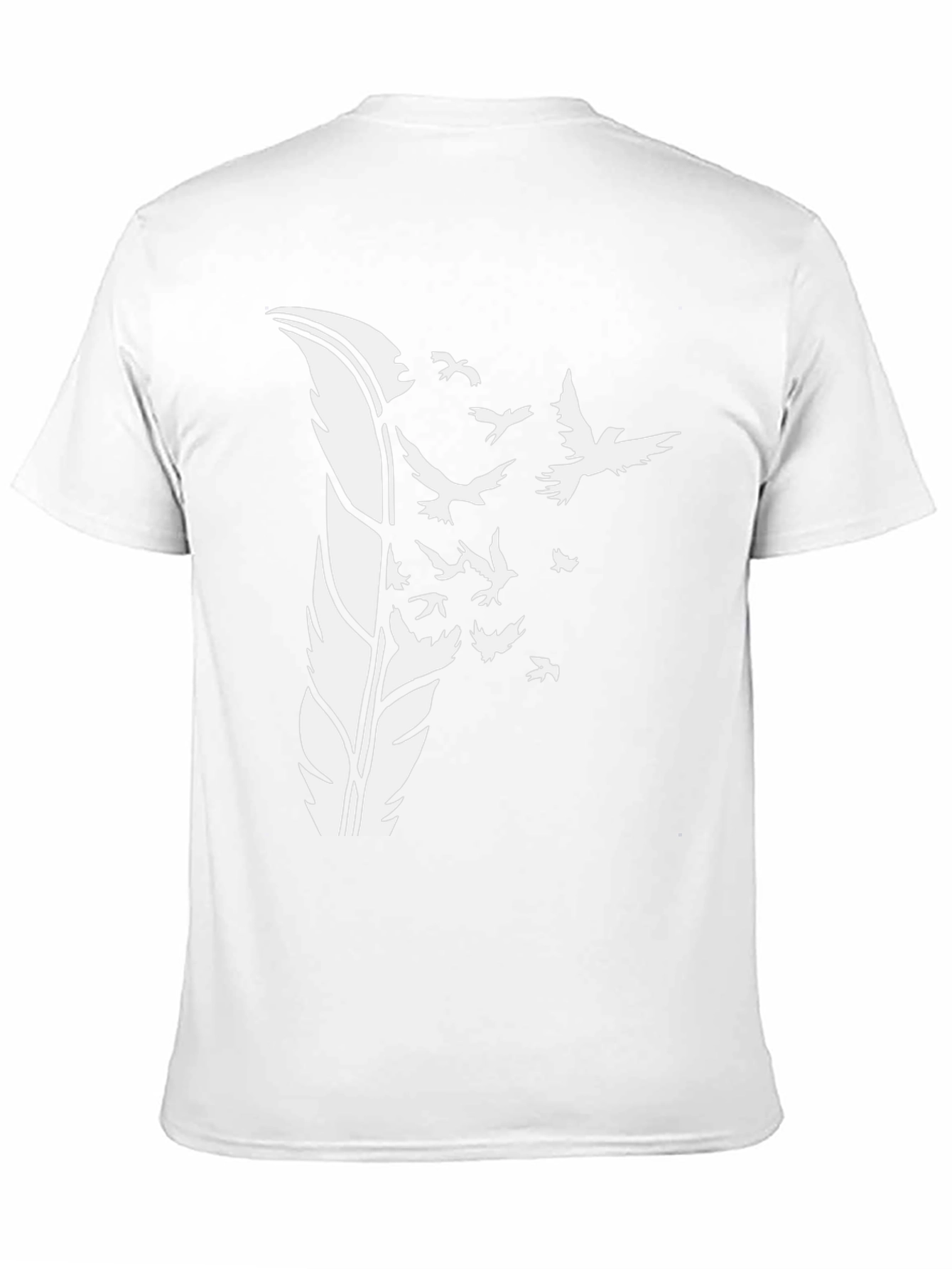 Feather Bird Graphic Tee - Black