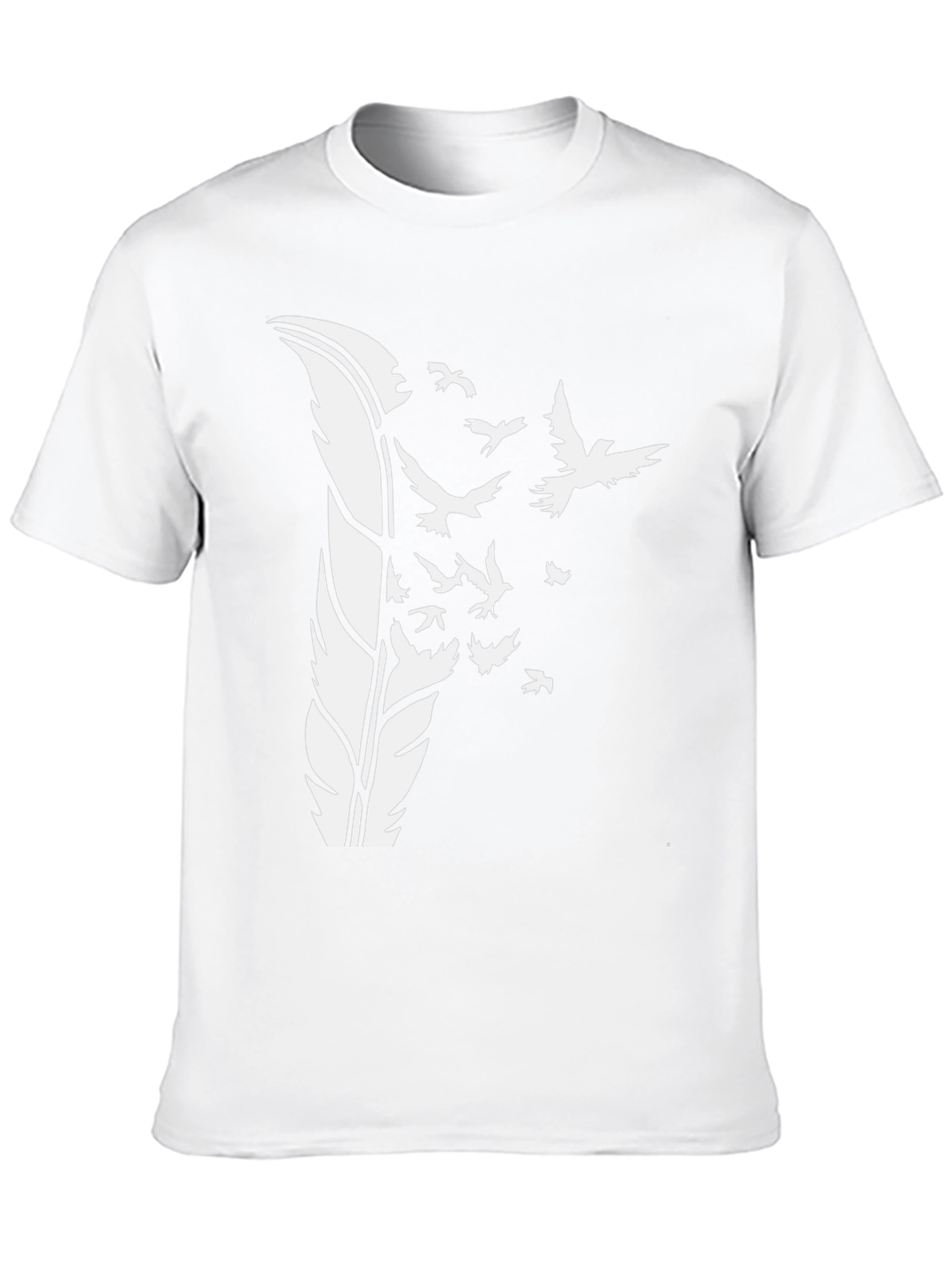 Feather Bird Graphic Tee - Black