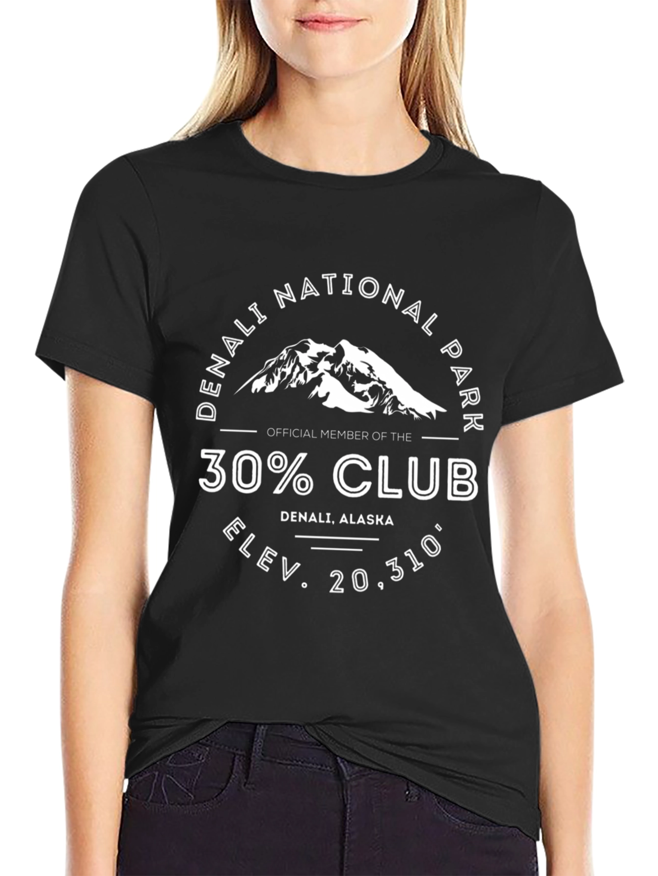Denali National Park 30% Club Black T-Shirt