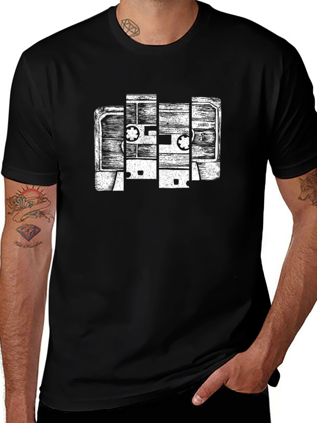 Retro Cassette Tape Graphic T-Shirt - Classic Design