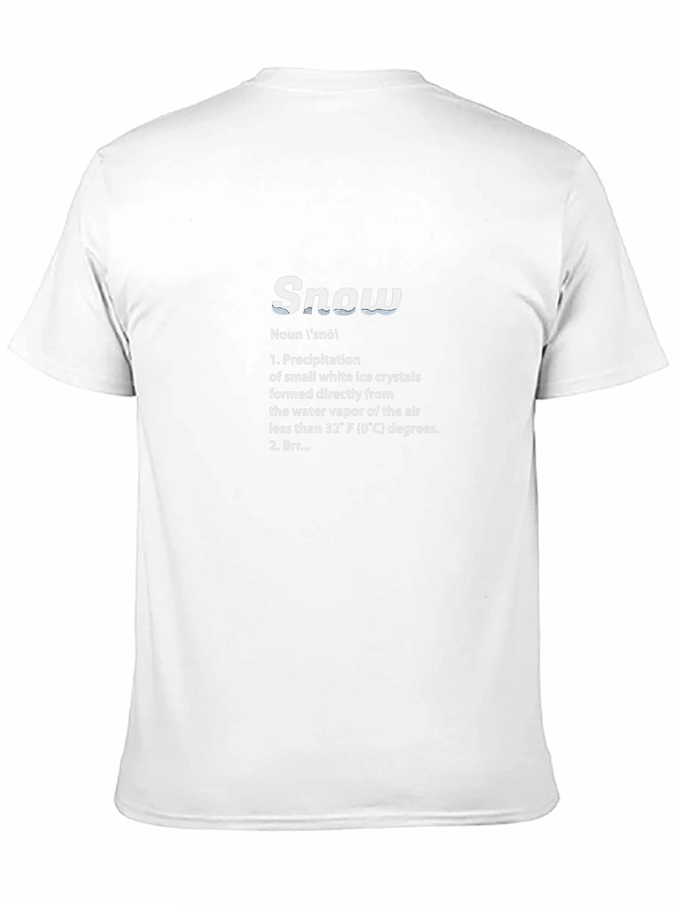 Snow Definition T-Shirt - Winter Weather Apparel